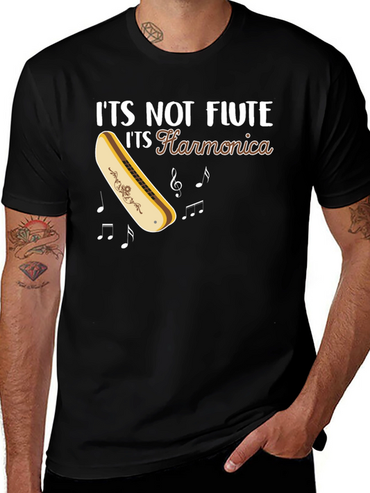 Its Not Flute Its Harmonica Graphic Tee