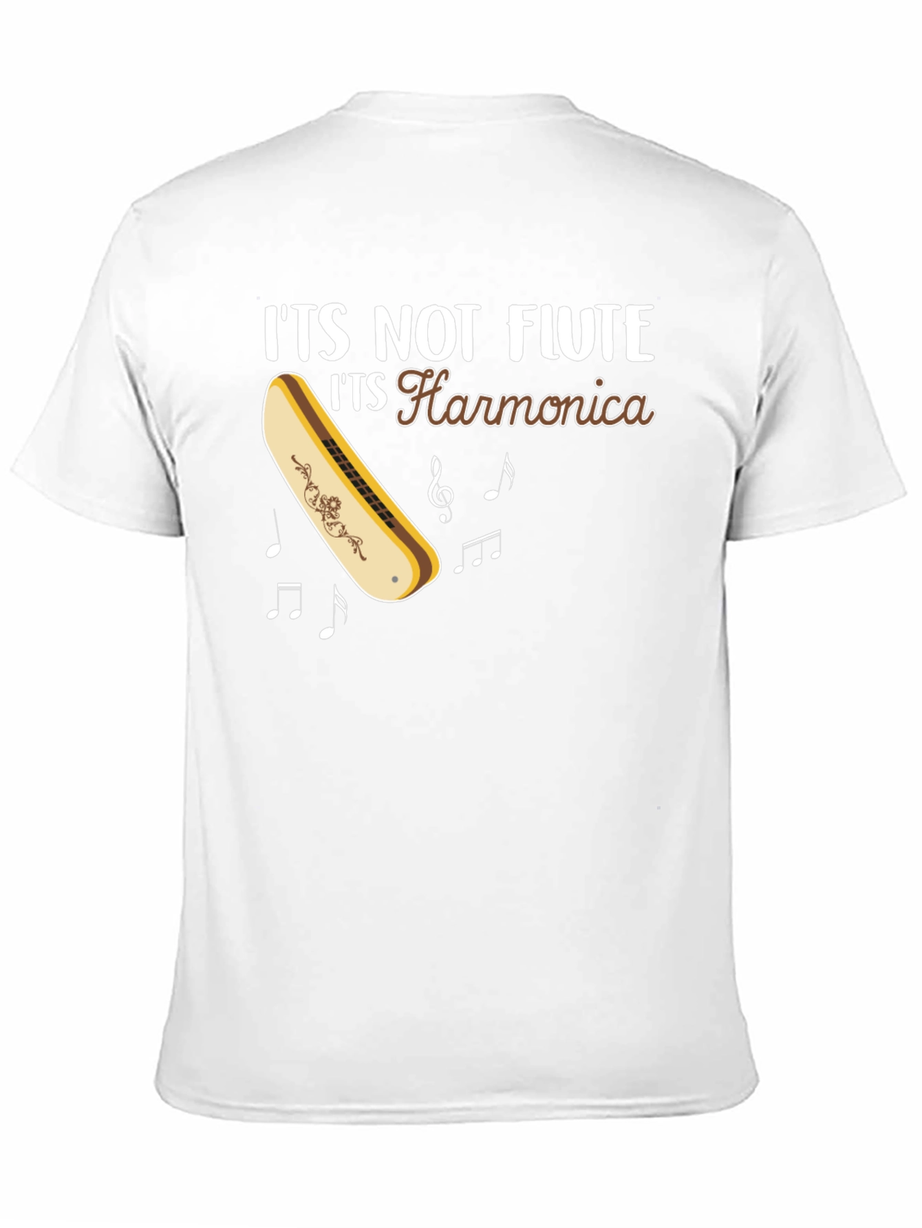 Its Not Flute Its Harmonica Graphic Tee