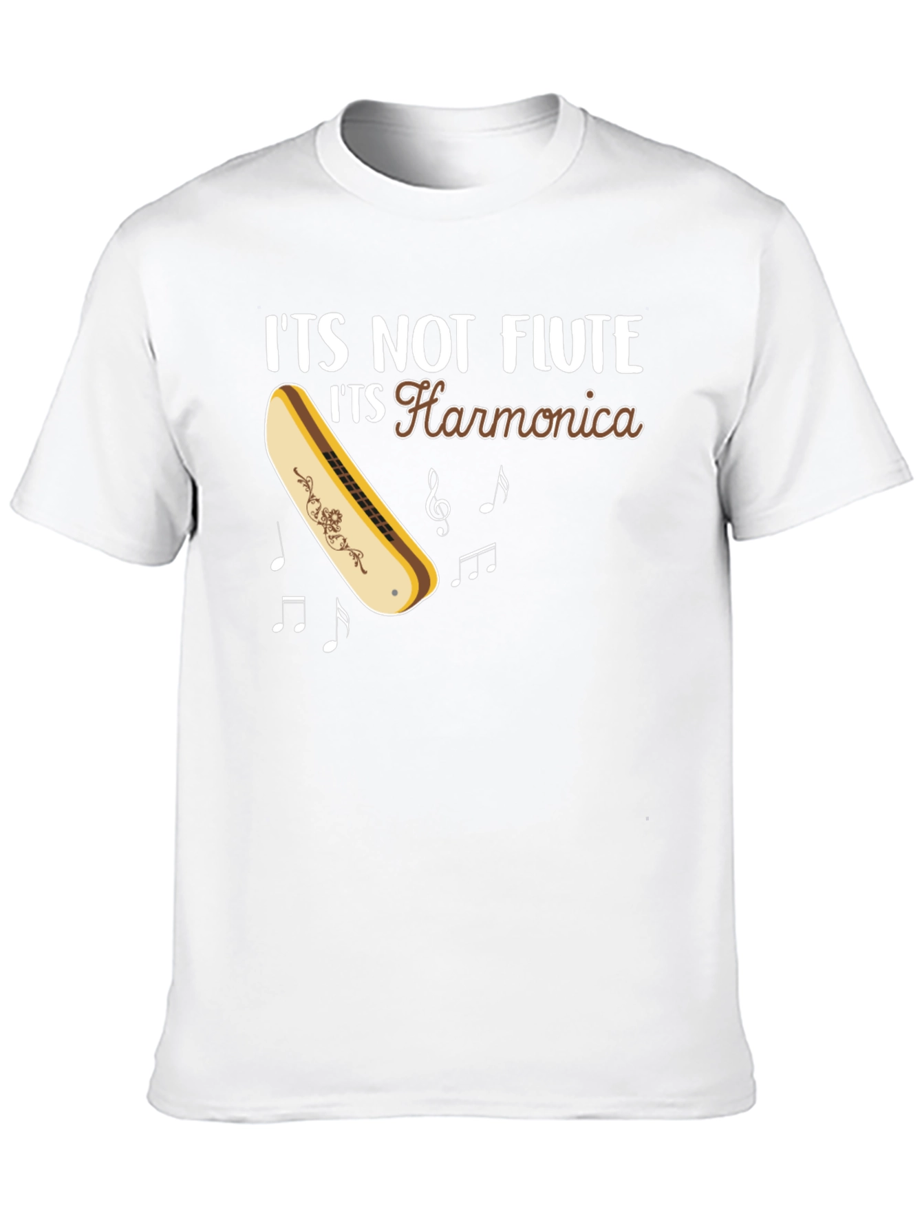 Its Not Flute Its Harmonica Graphic Tee