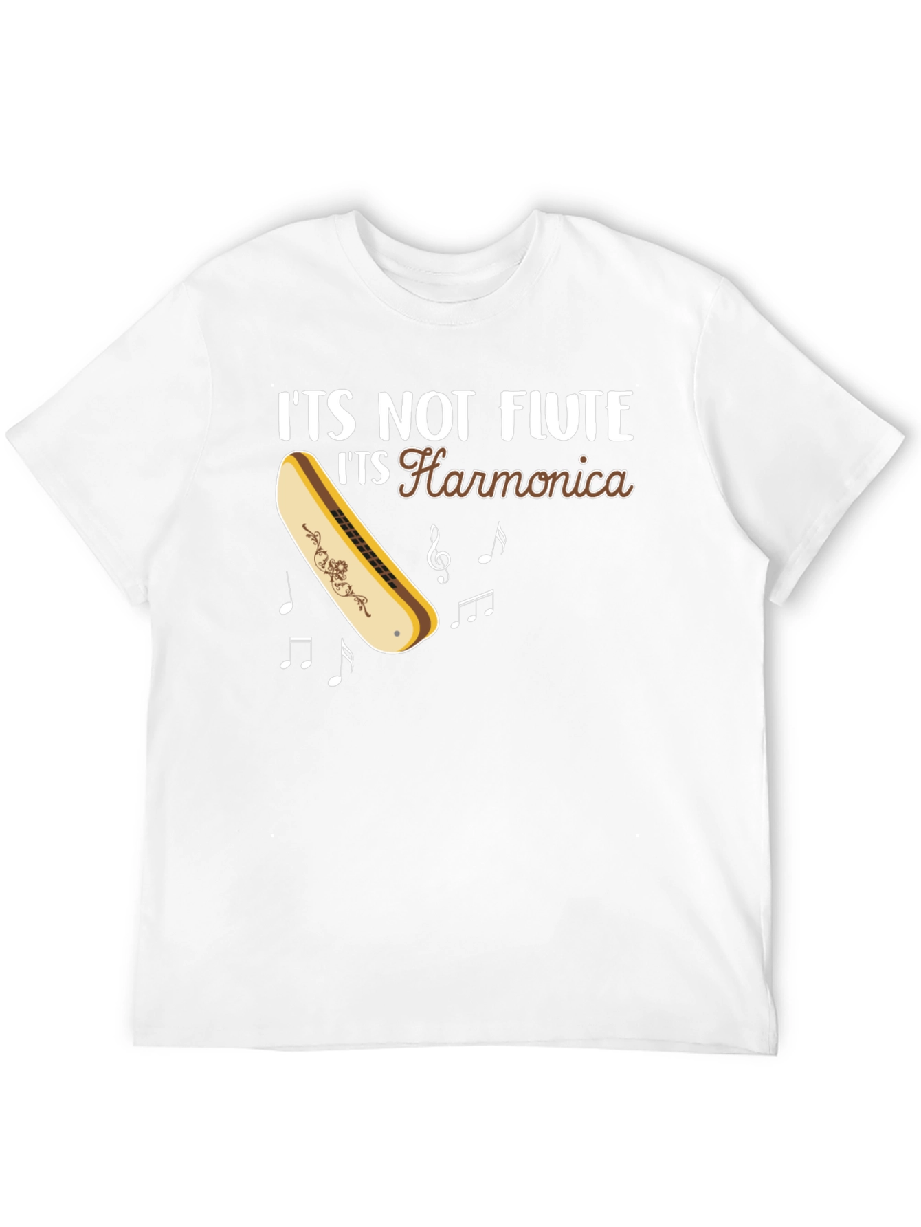 Its Not Flute Its Harmonica Graphic Tee