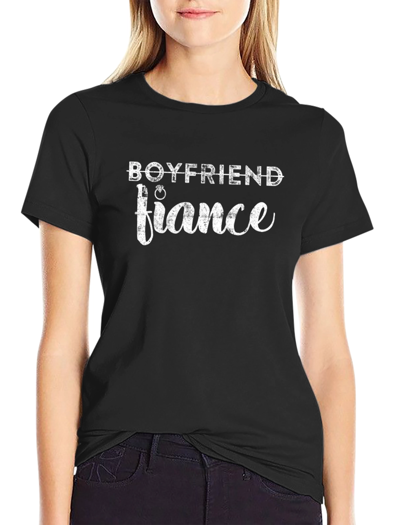 Boyfriend Fiance Black Graphic Tee