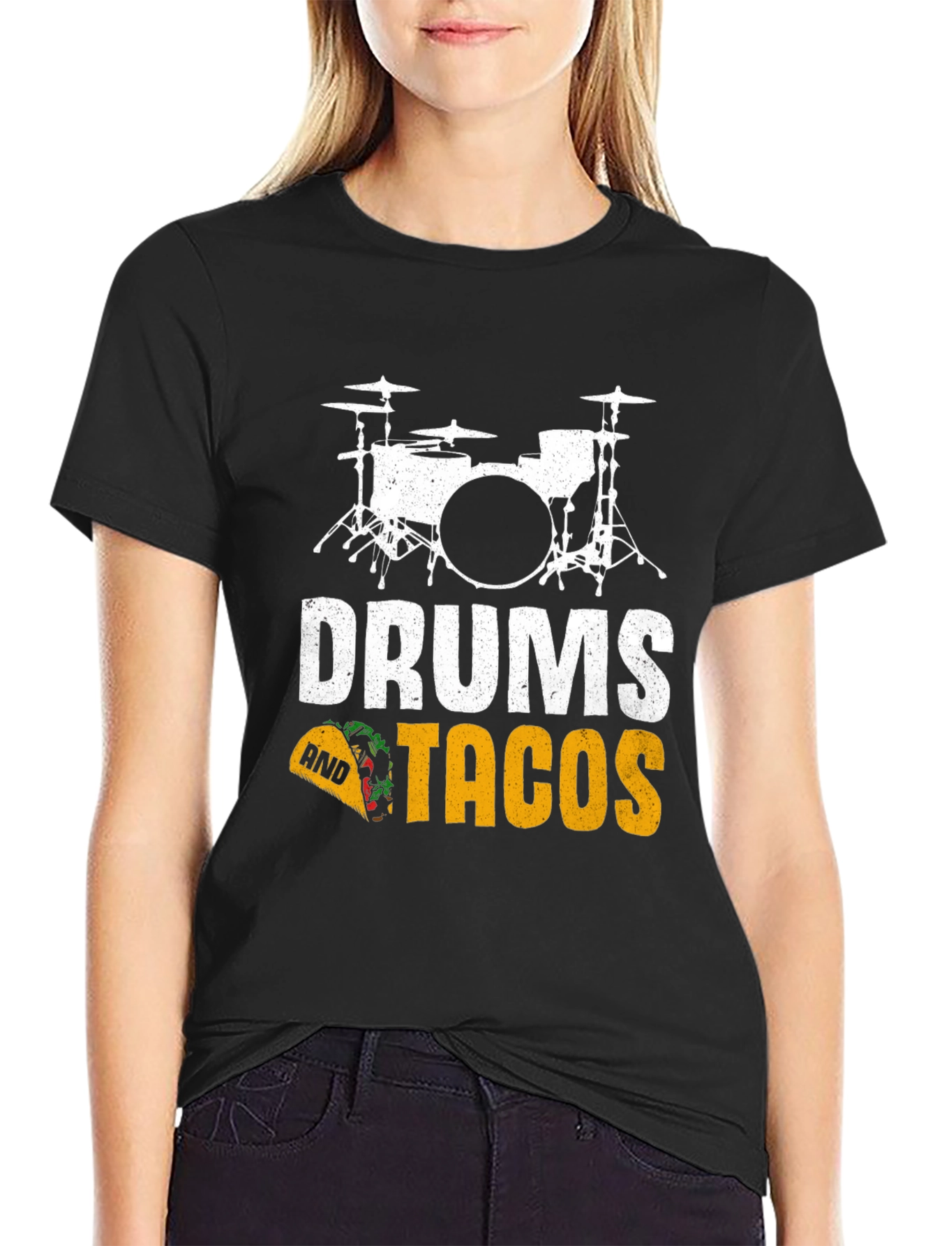 Drums and Tacos Graphic T-Shirt