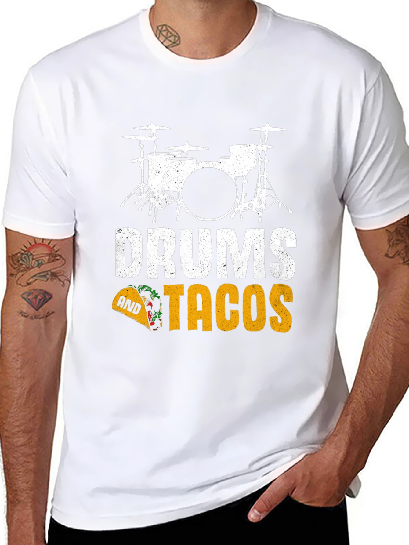 Drums and Tacos Graphic T-Shirt