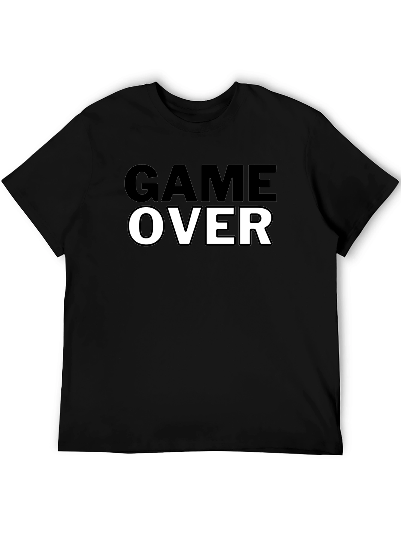 Game Over Black Graphic Tee - Gamer T-Shirt