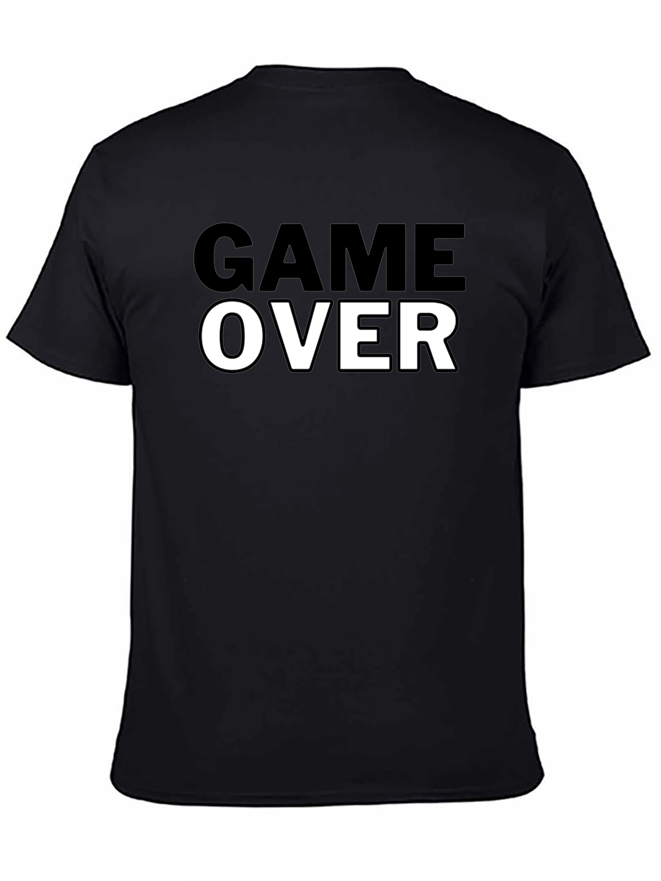 Game Over Black Graphic Tee - Gamer T-Shirt