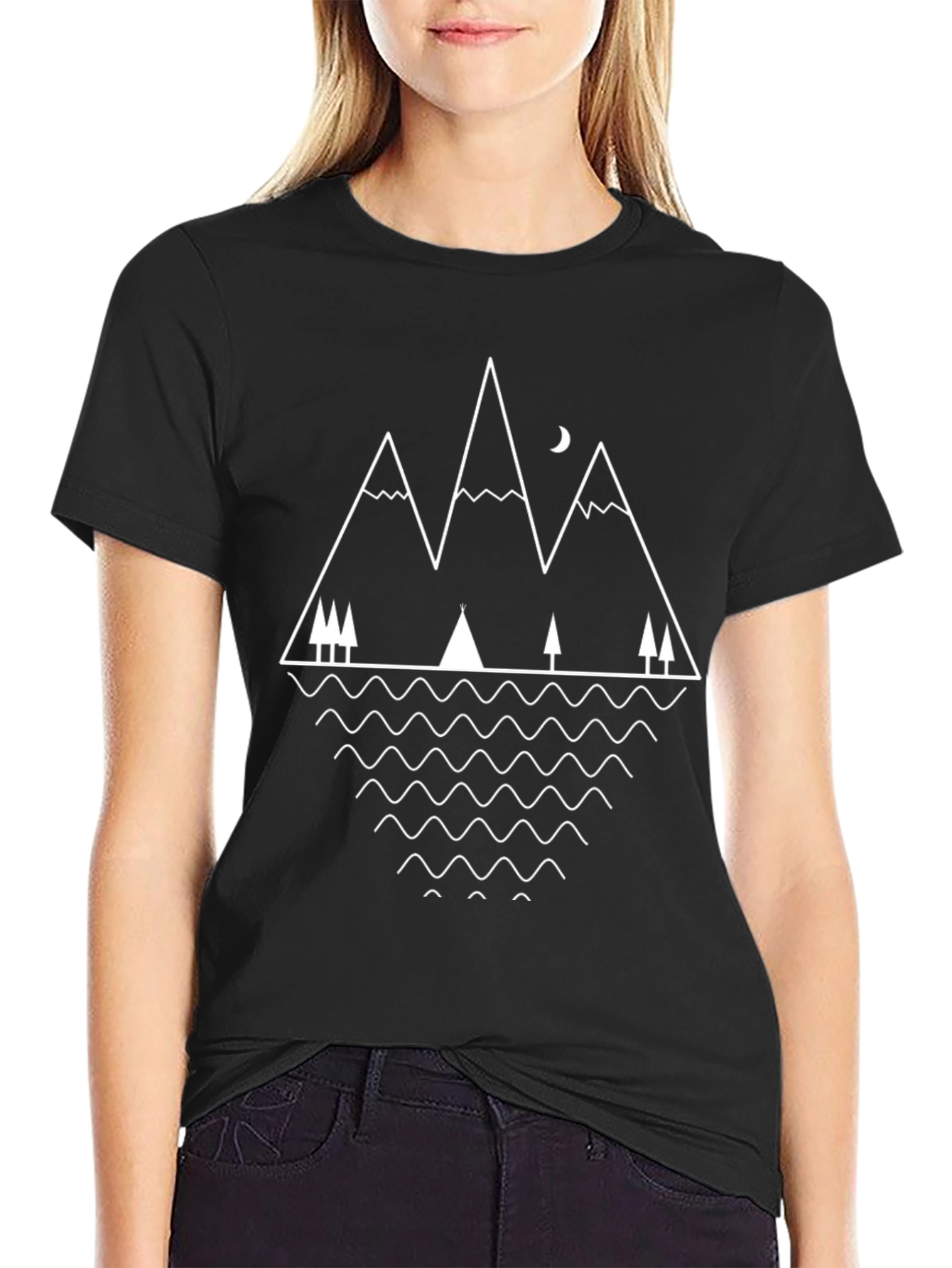 Geometric Mountain Graphic Tee - Adventure Ready