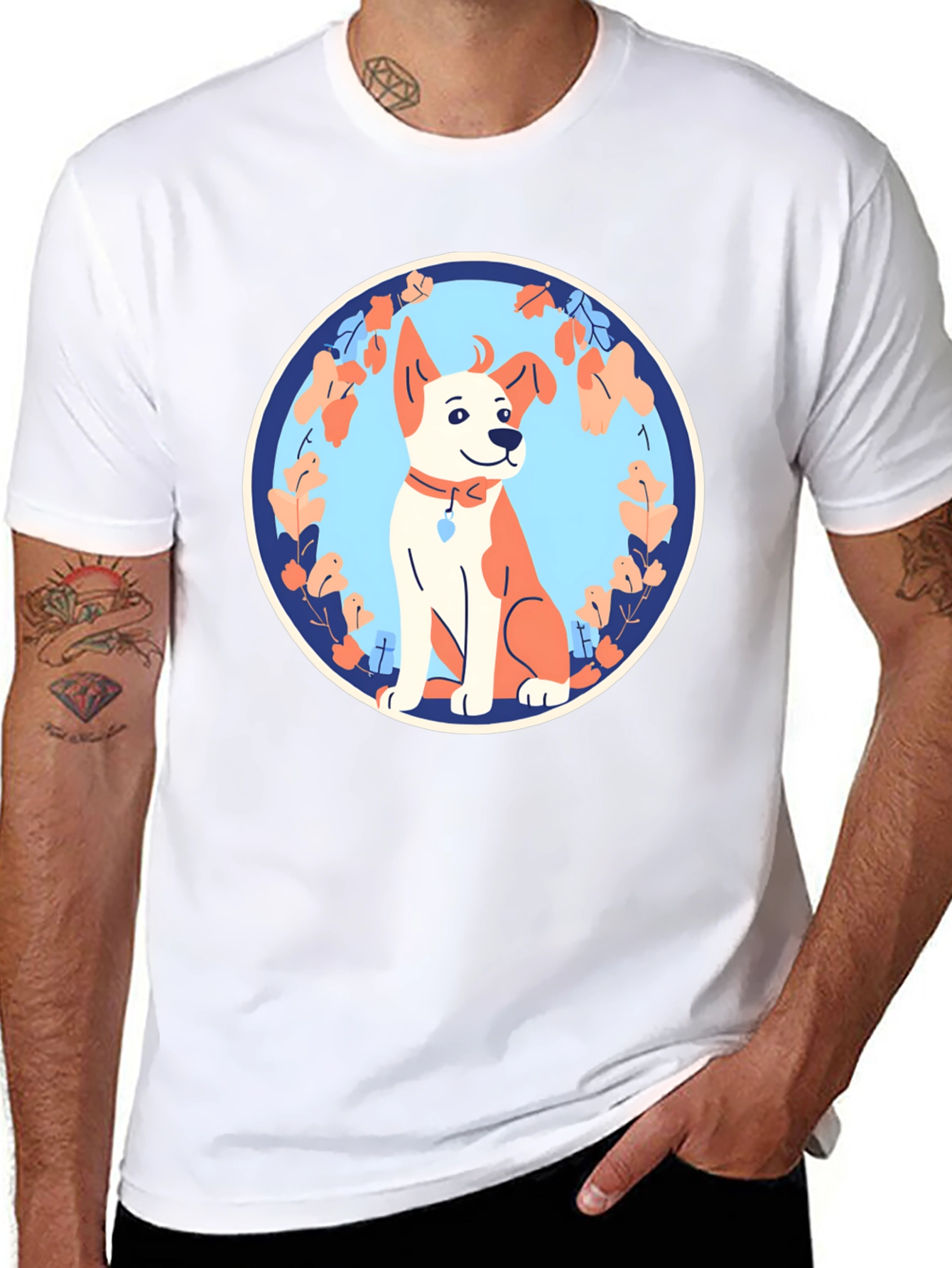 Dog Graphic Tee - Black