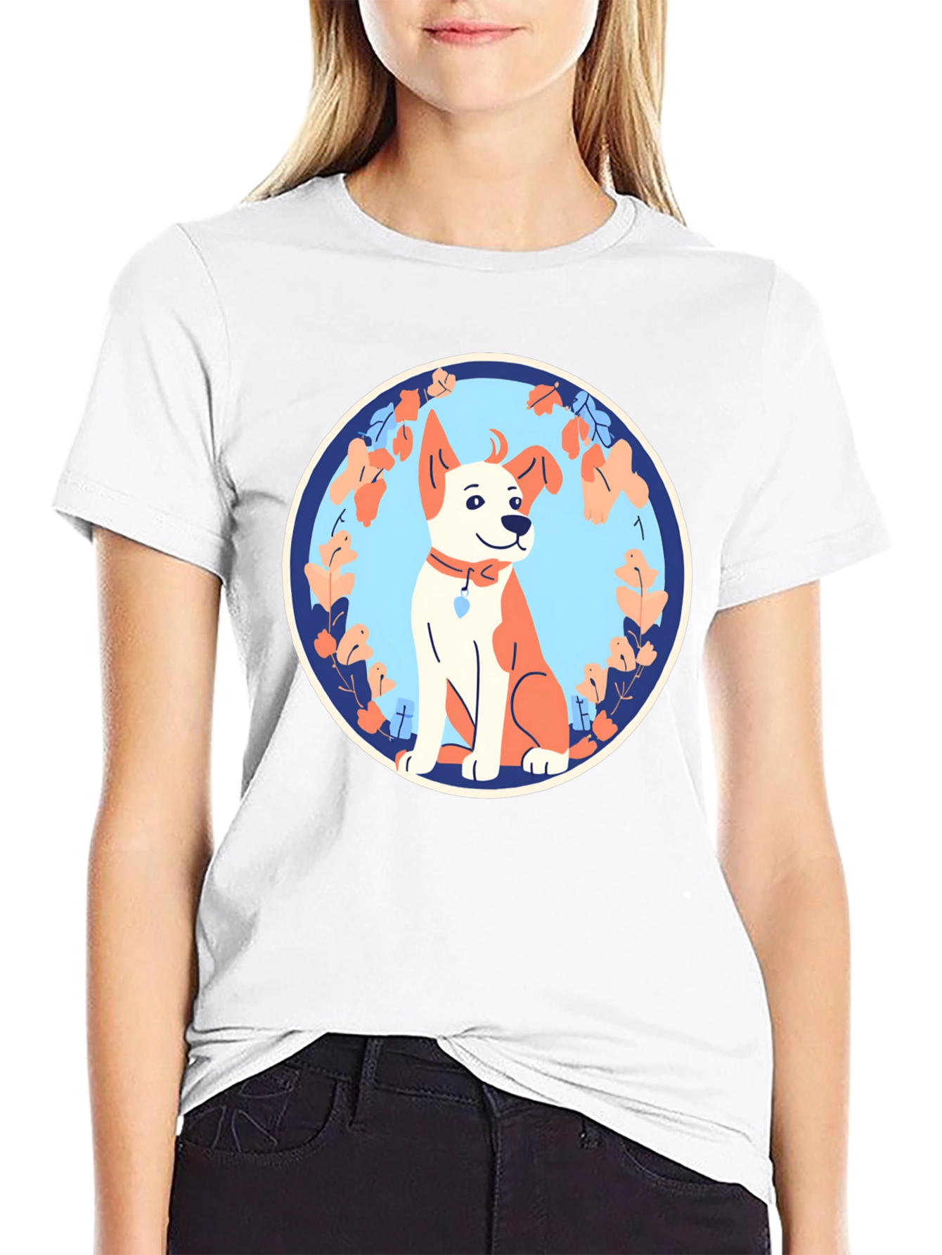 Dog Graphic Tee - Black