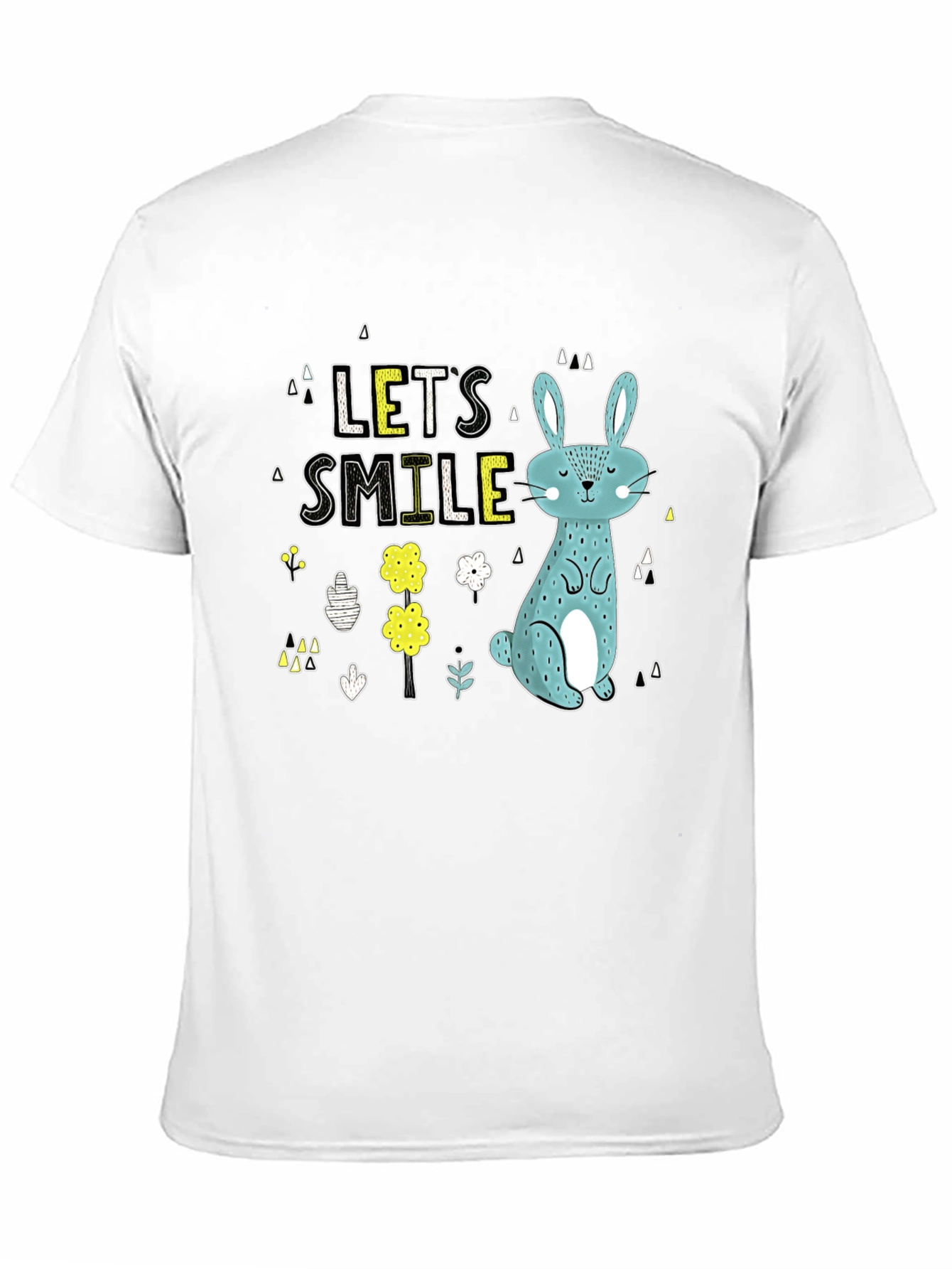 Lets Smile Bunny Graphic T-Shirt