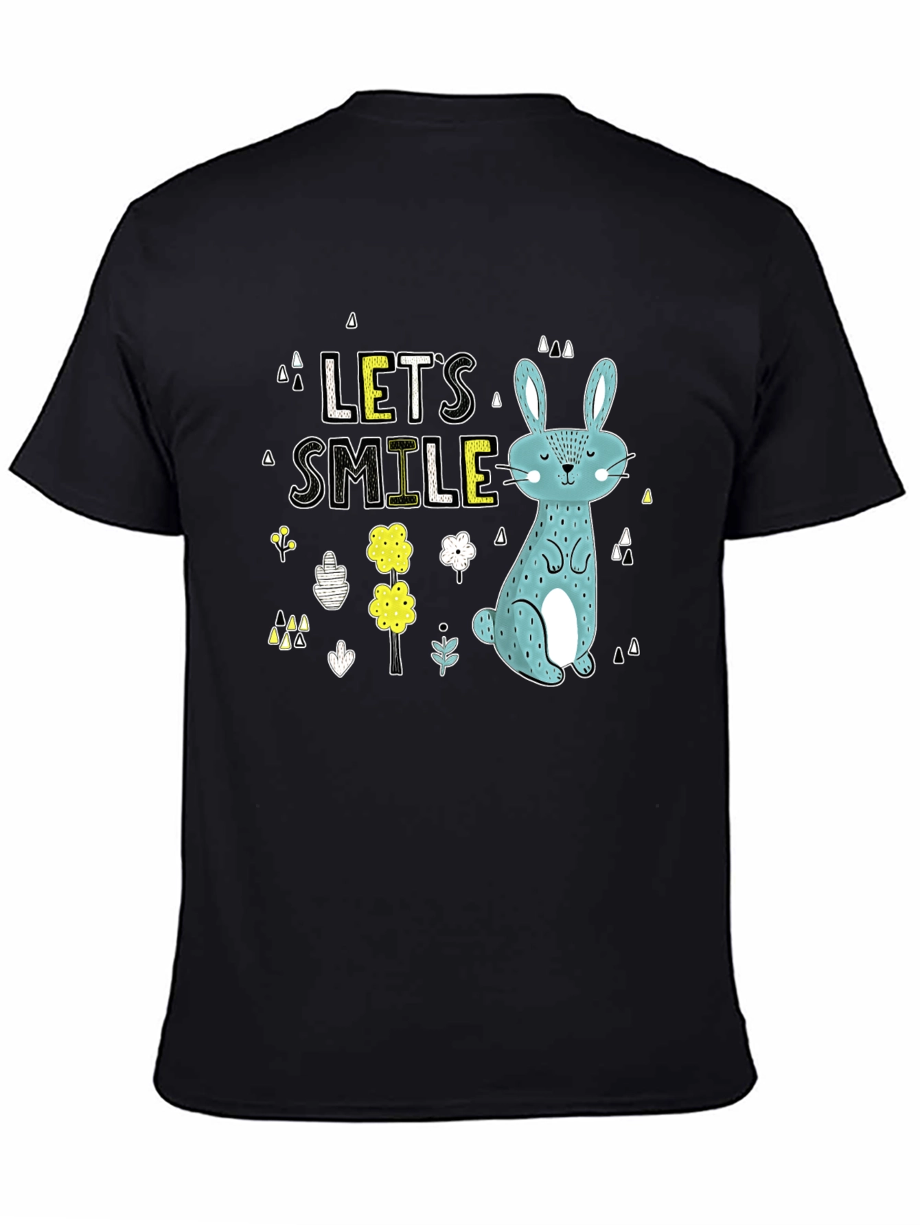 Lets Smile Bunny Graphic T-Shirt
