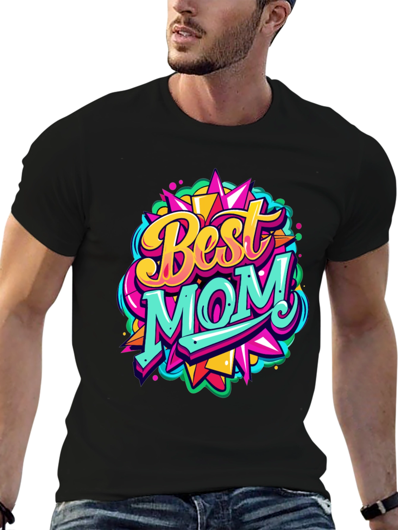 Best Mom Ever Graphic Tee - Mens Black T-Shirt