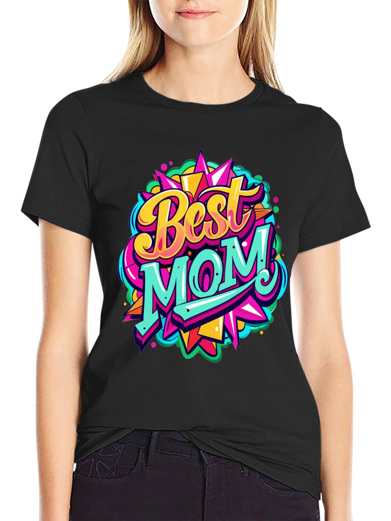 Best Mom Ever Graphic Tee - Mens Black T-Shirt