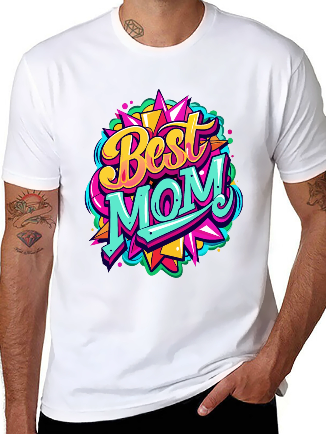 Best Mom Ever Graphic Tee - Mens Black T-Shirt