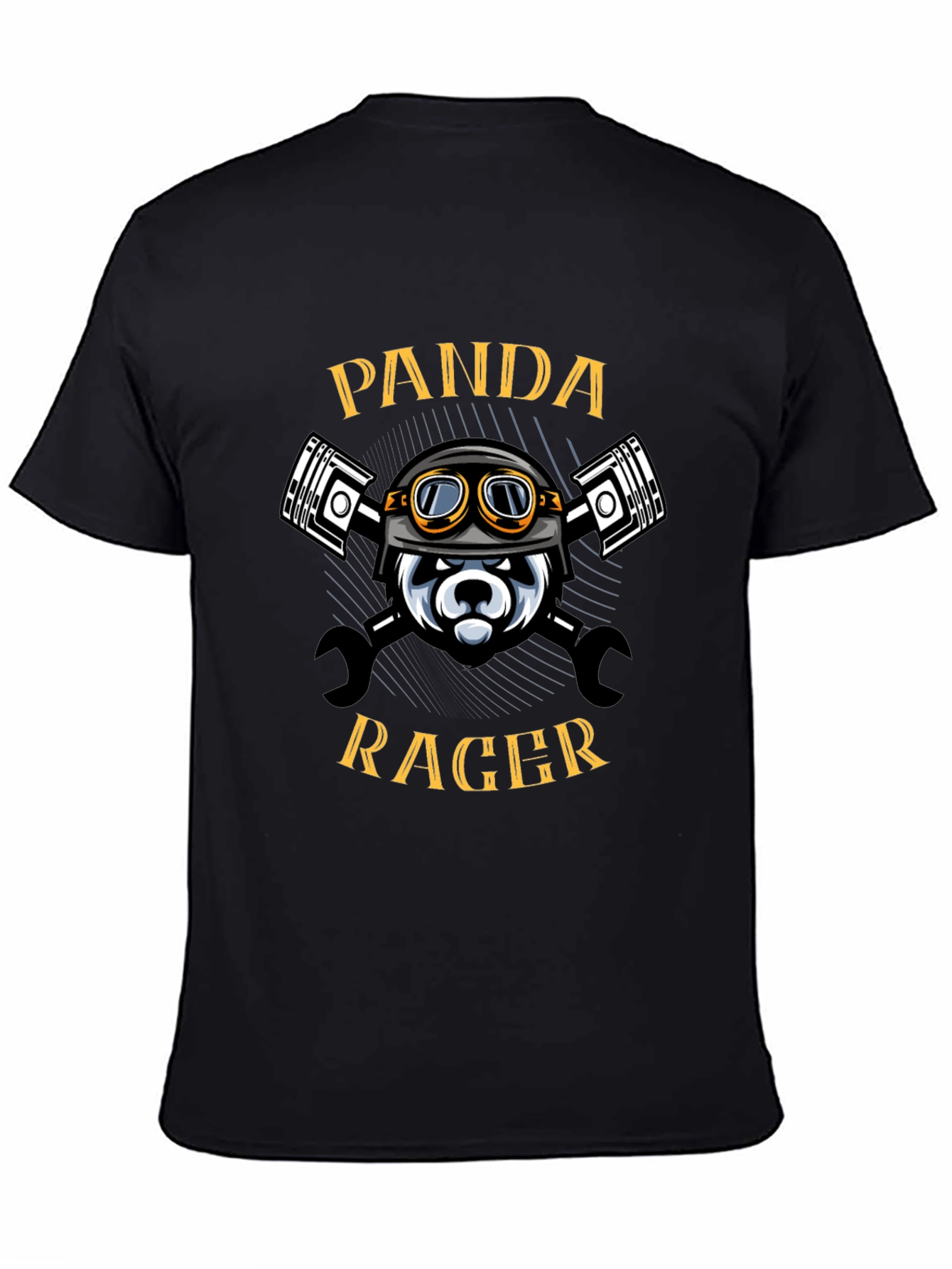 Panda Racer Graphic T-Shirt - Cool Biker Design