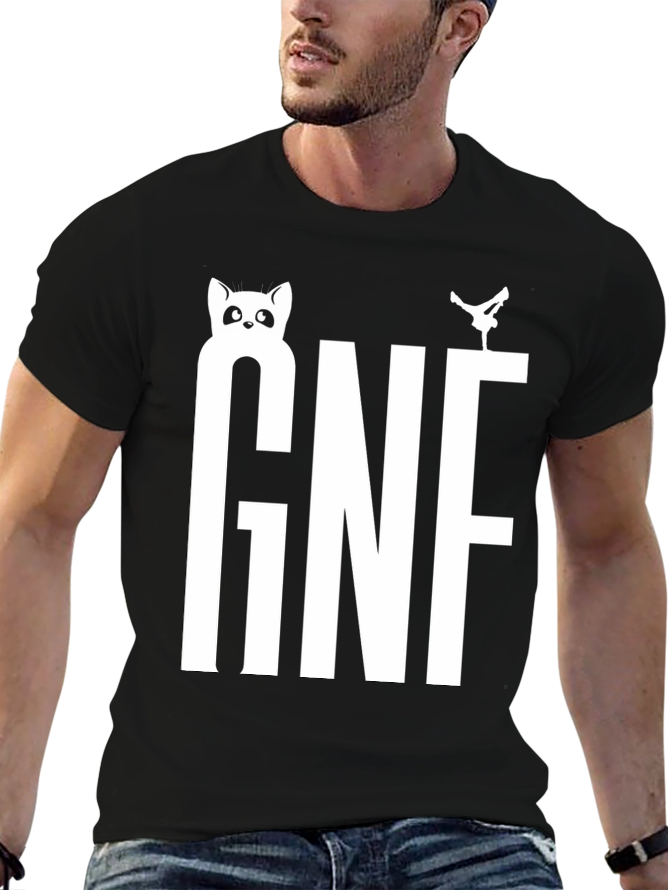 GNF Graphic Tee - Cool & Casual Black T-Shirt