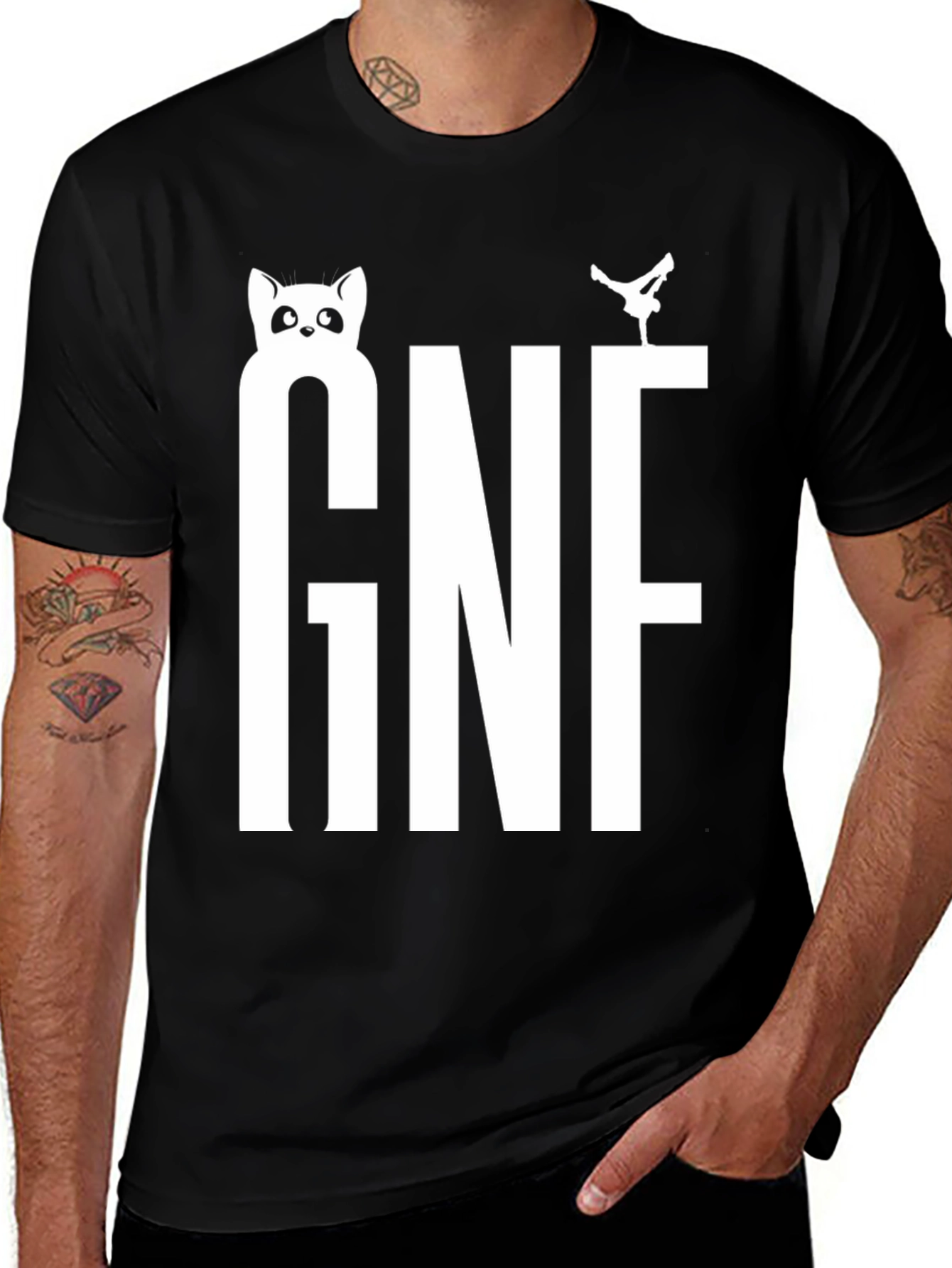 GNF Graphic Tee - Cool & Casual Black T-Shirt