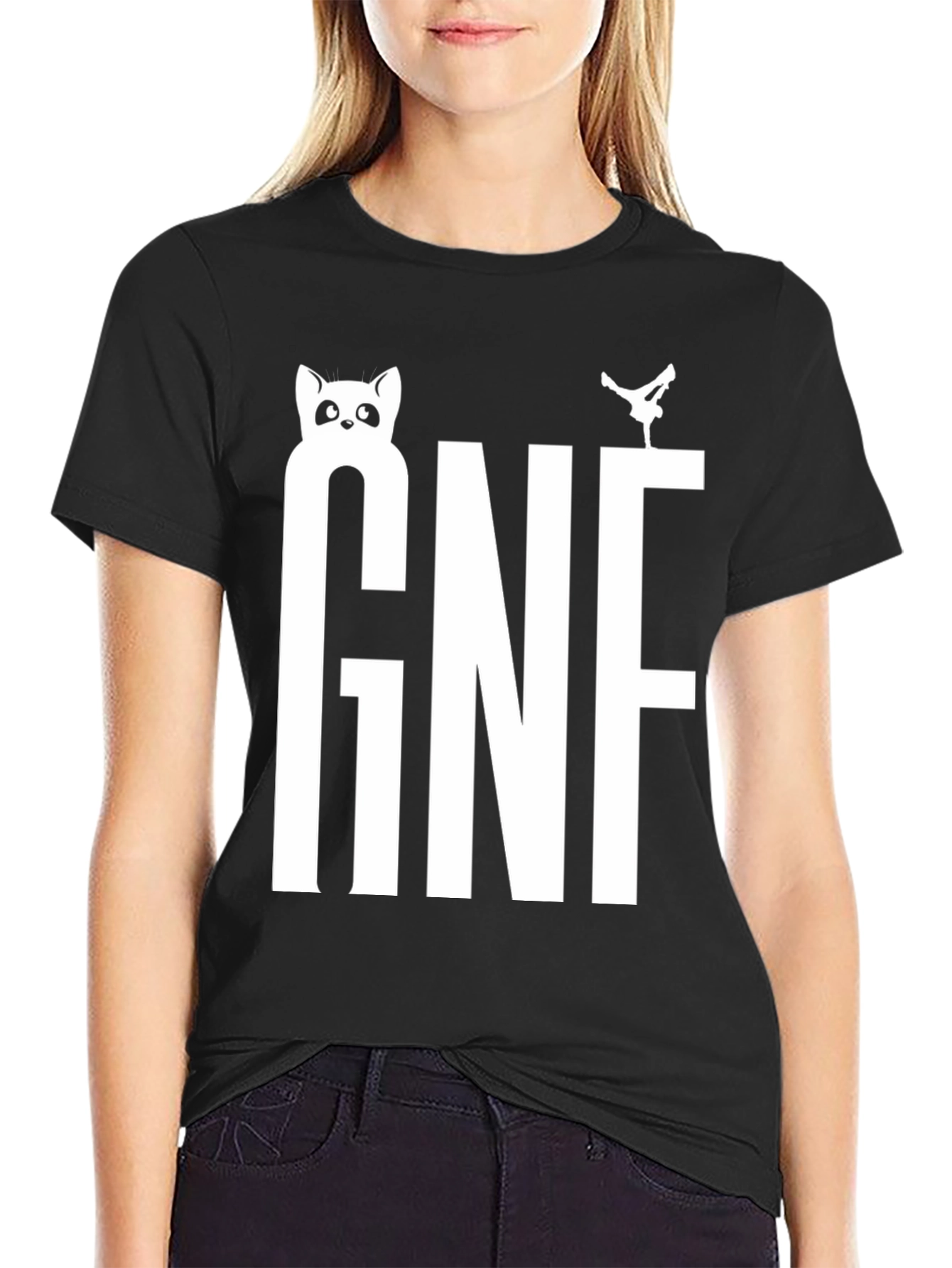 GNF Graphic Tee - Cool & Casual Black T-Shirt