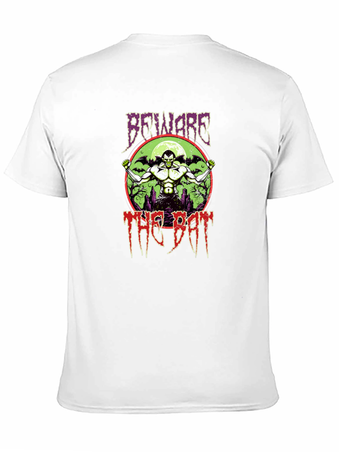 Beware the Bat Graphic Print Black T-Shirt