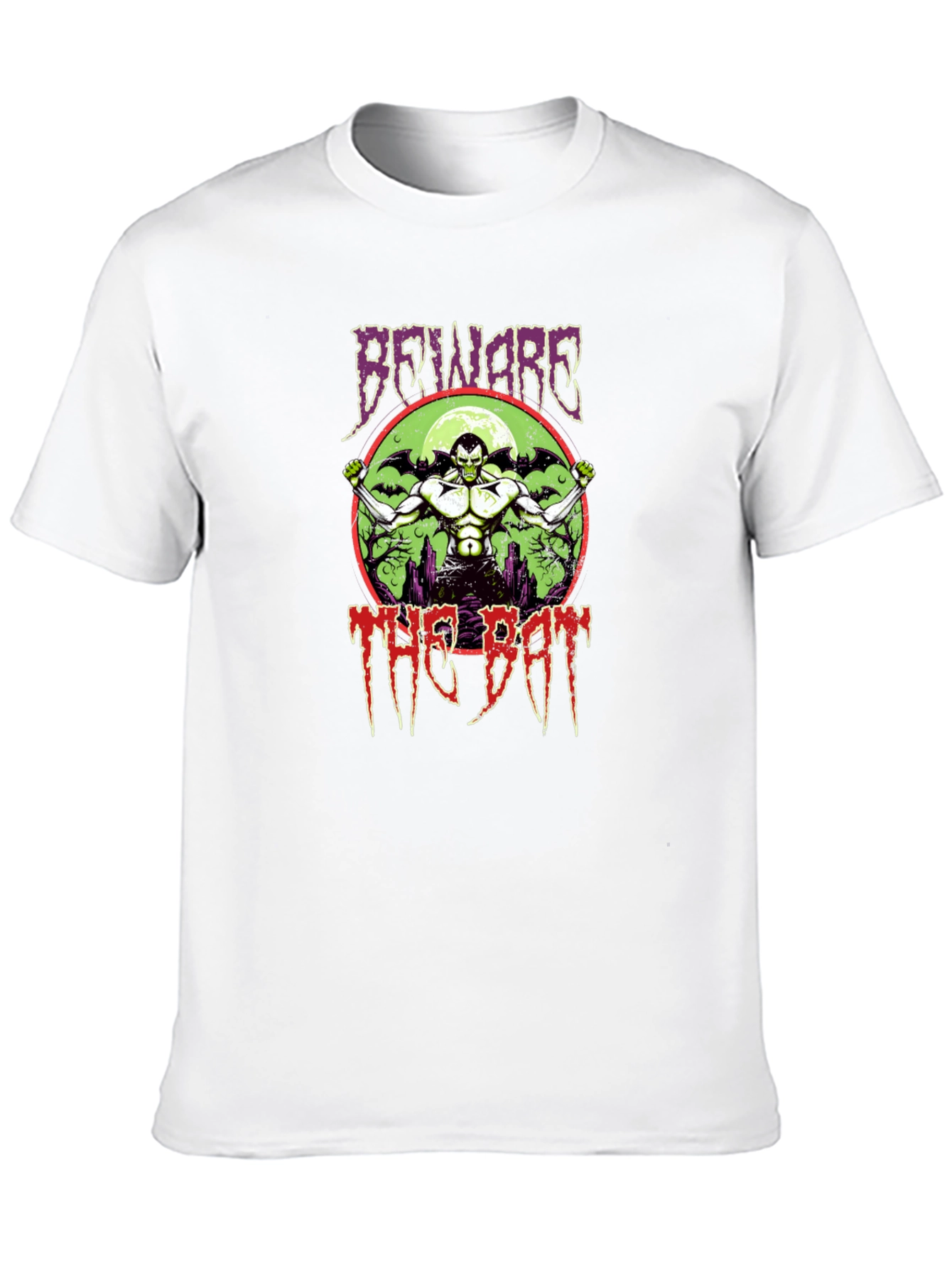 Beware the Bat Graphic Print Black T-Shirt