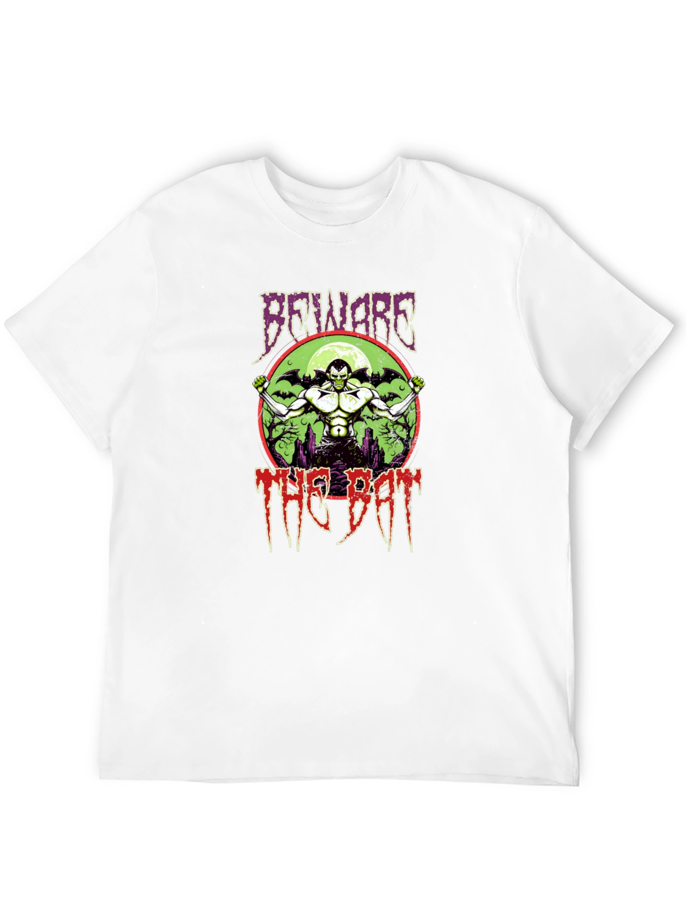 Beware the Bat Graphic Print Black T-Shirt