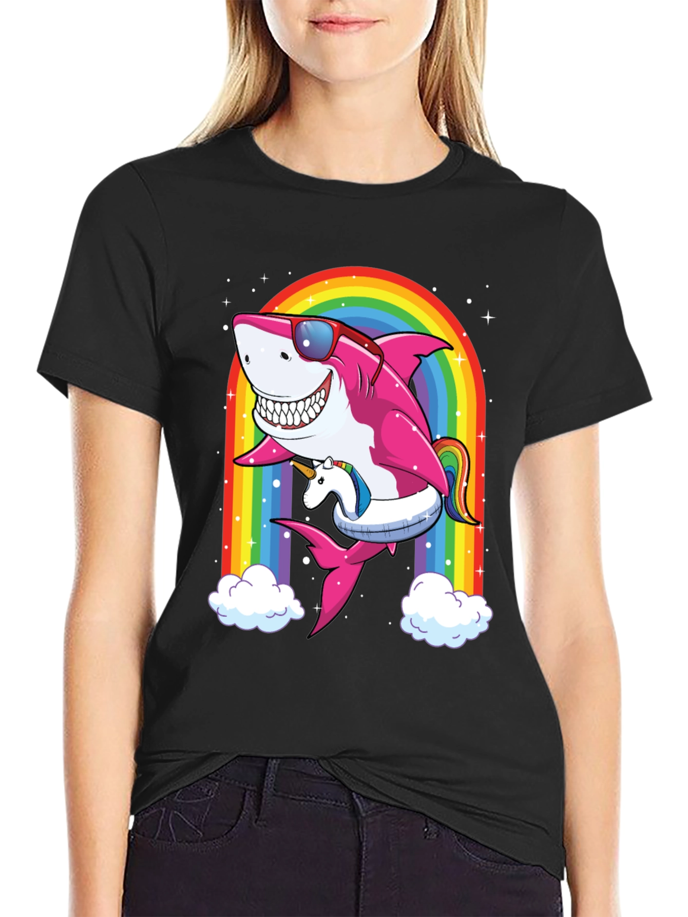 Shark Unicorn Rainbow T-Shirt