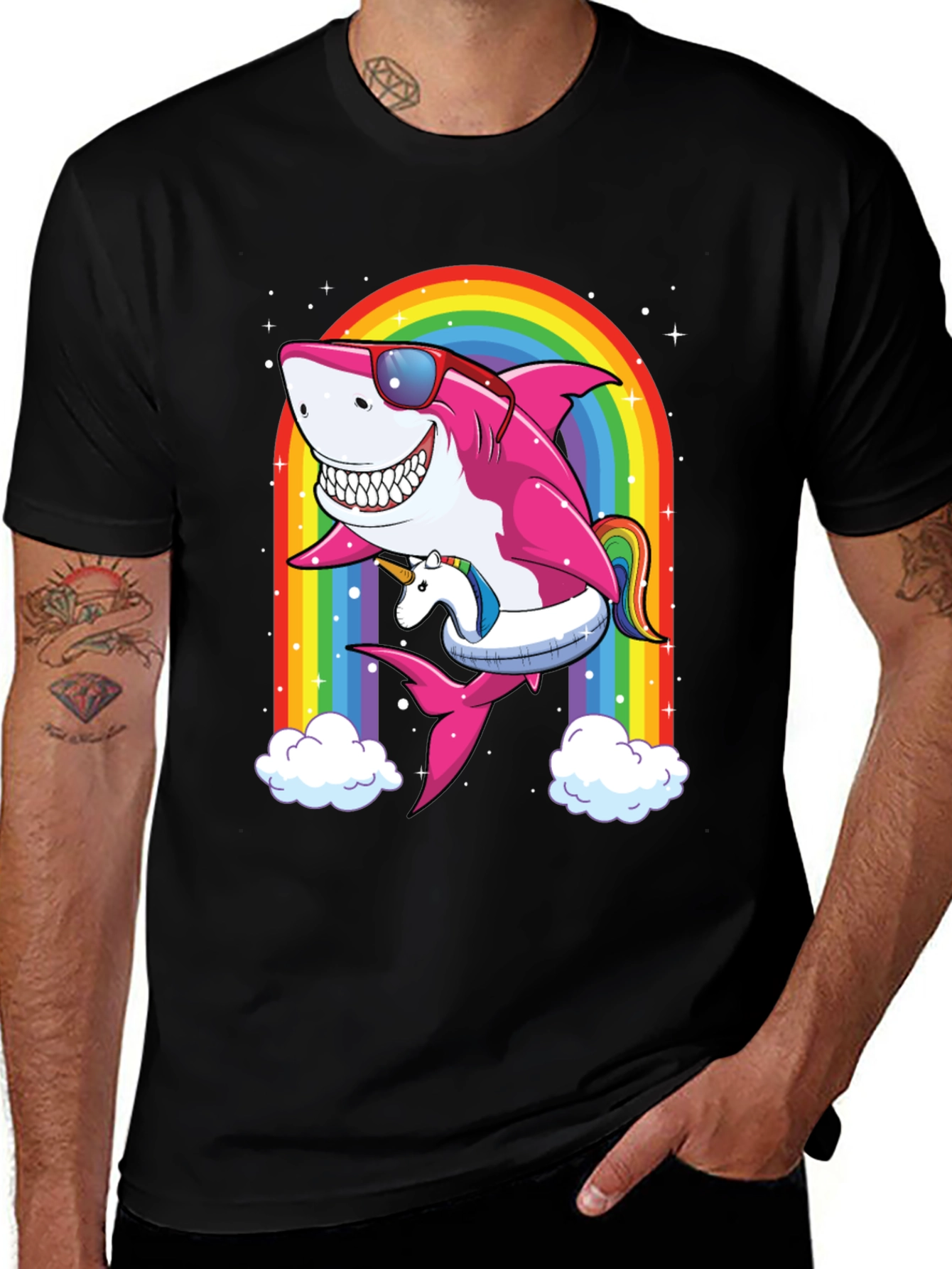 Shark Unicorn Rainbow T-Shirt
