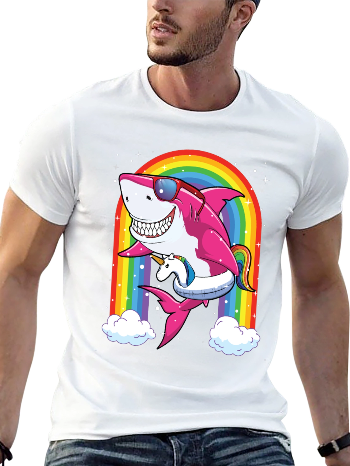 Shark Unicorn Rainbow T-Shirt