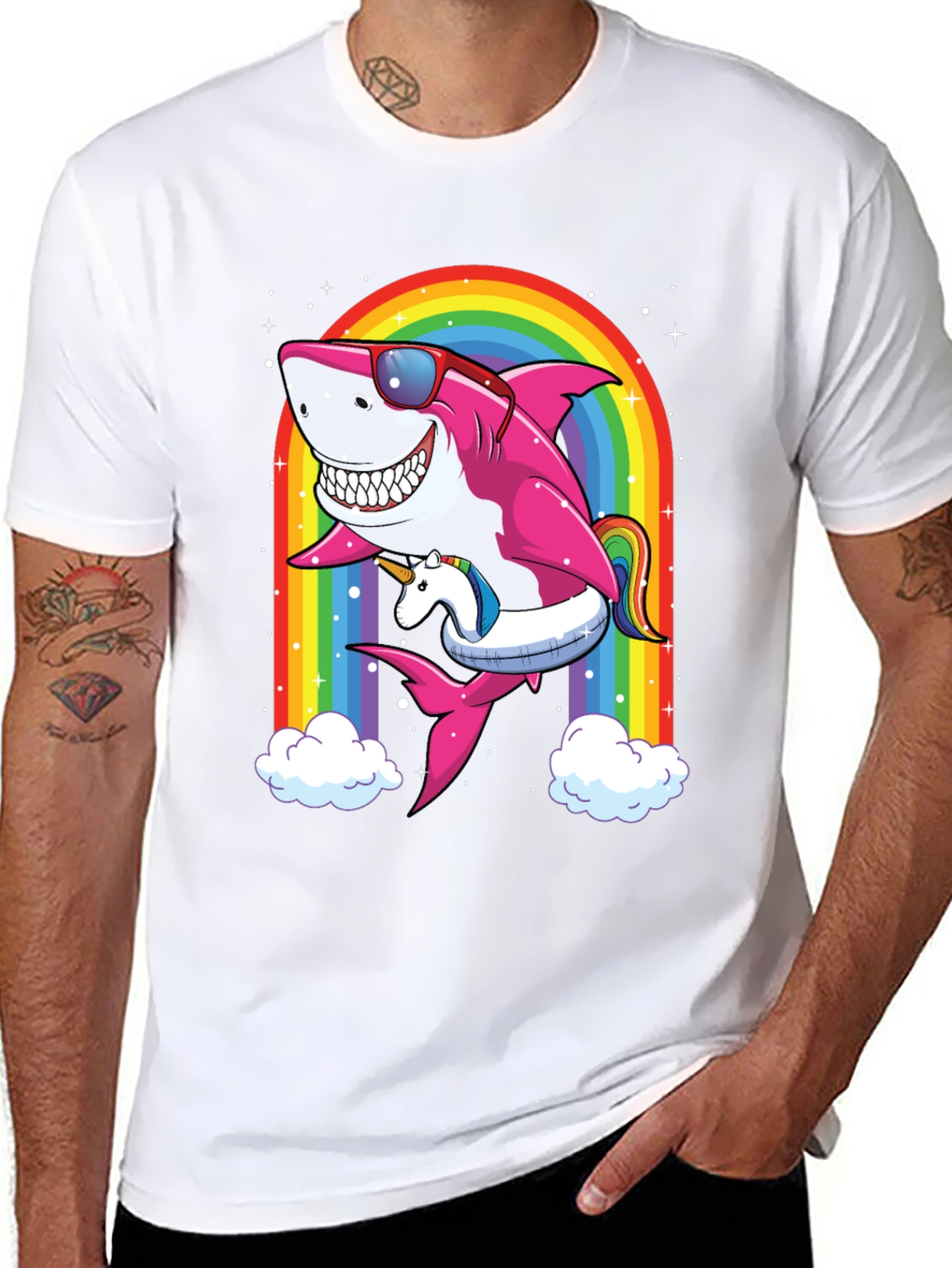 Shark Unicorn Rainbow T-Shirt