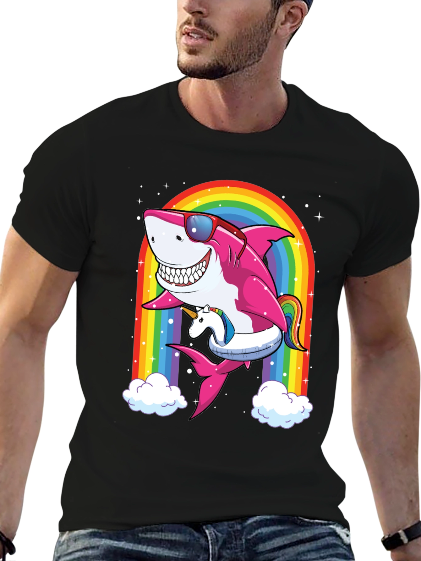 Shark Unicorn Rainbow T-Shirt