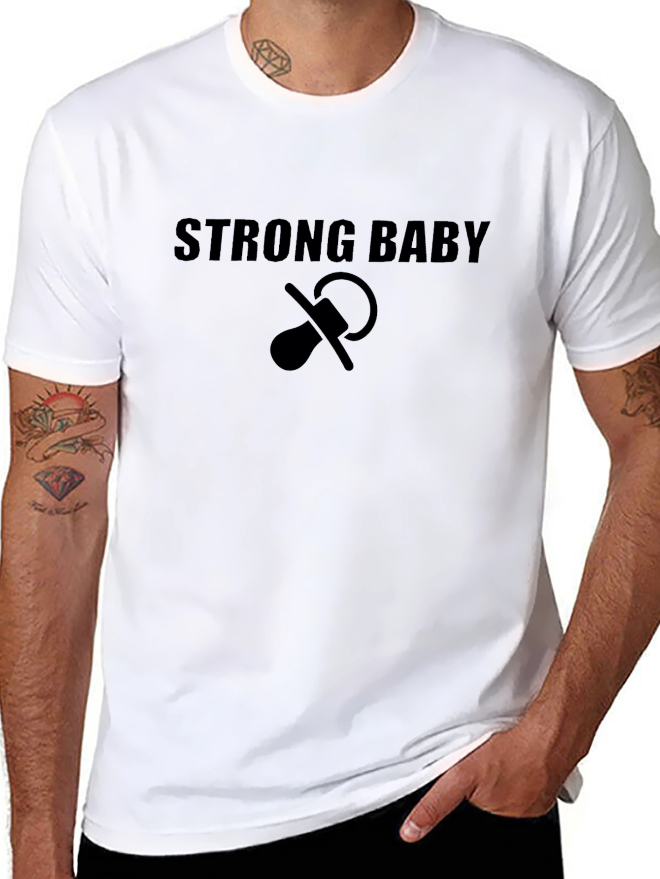 Strong Baby Graphic Tee - Unisex Cotton T-Shirt