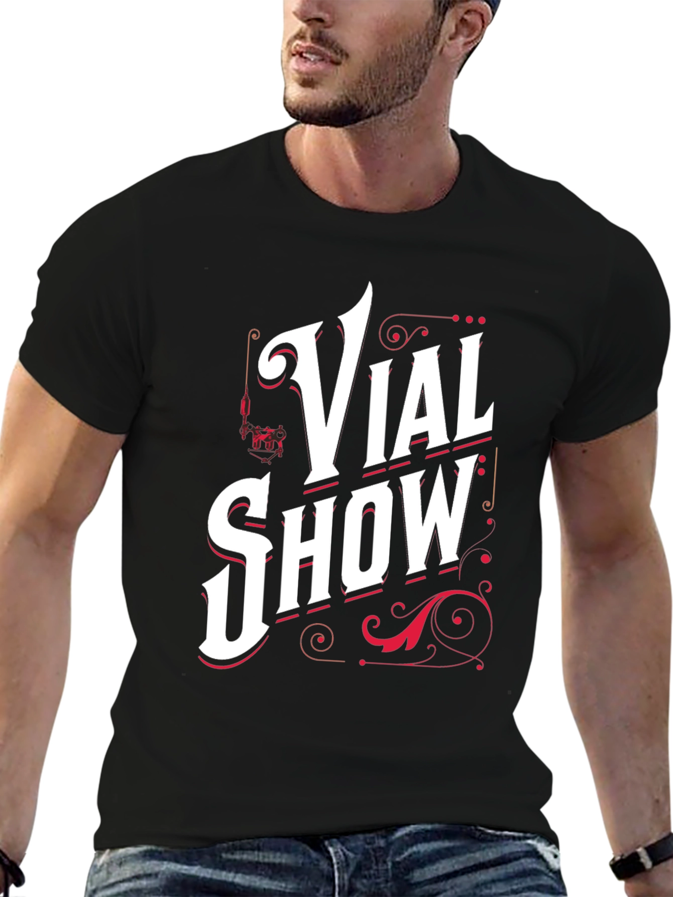 Vial Show Graphic Print Tee - Black