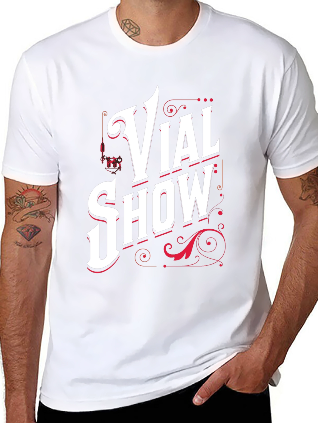 Vial Show Graphic Print Tee - Black