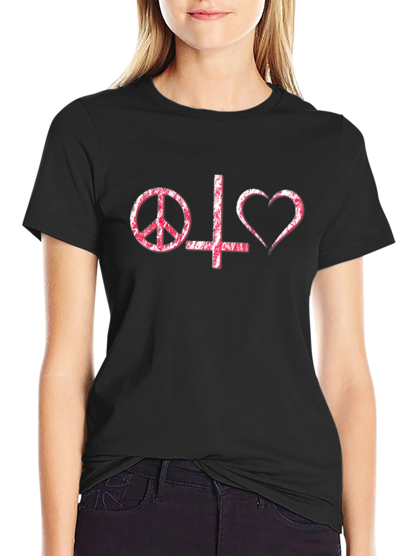 Peace Love T-Shirt - Stylish Graphic Tee