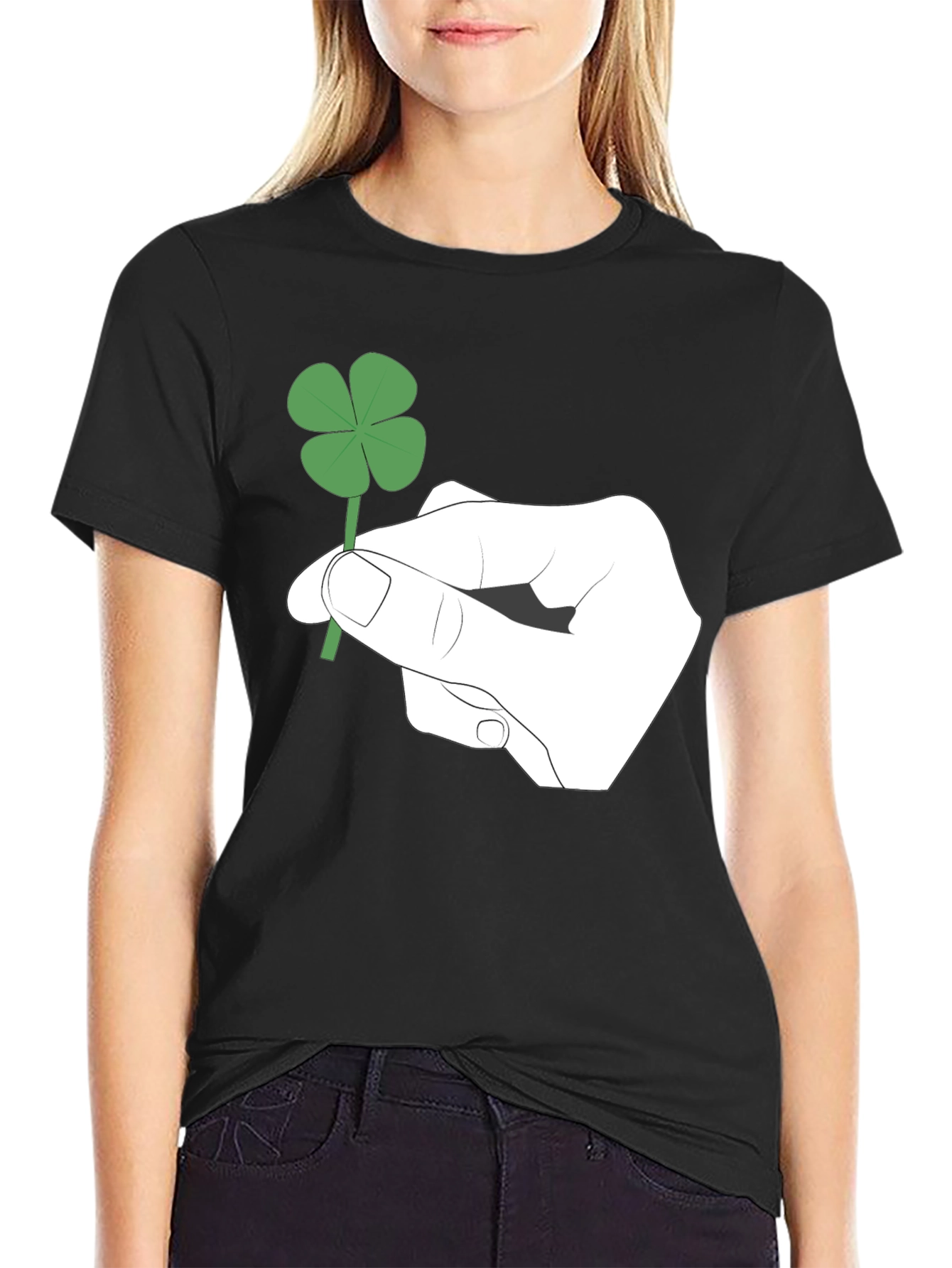 Lucky Four-Leaf Clover Graphic Tee