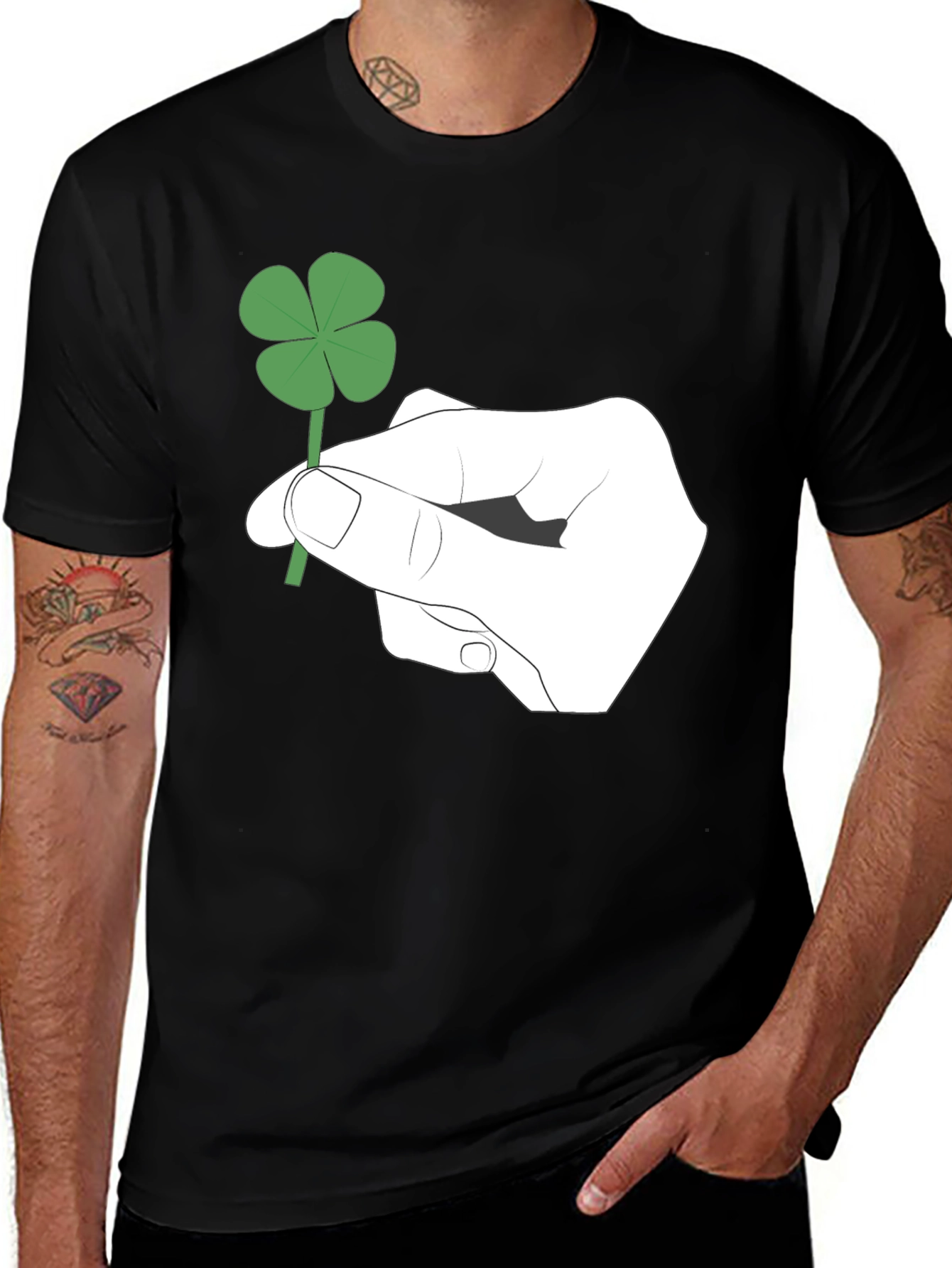 Lucky Four-Leaf Clover Graphic Tee