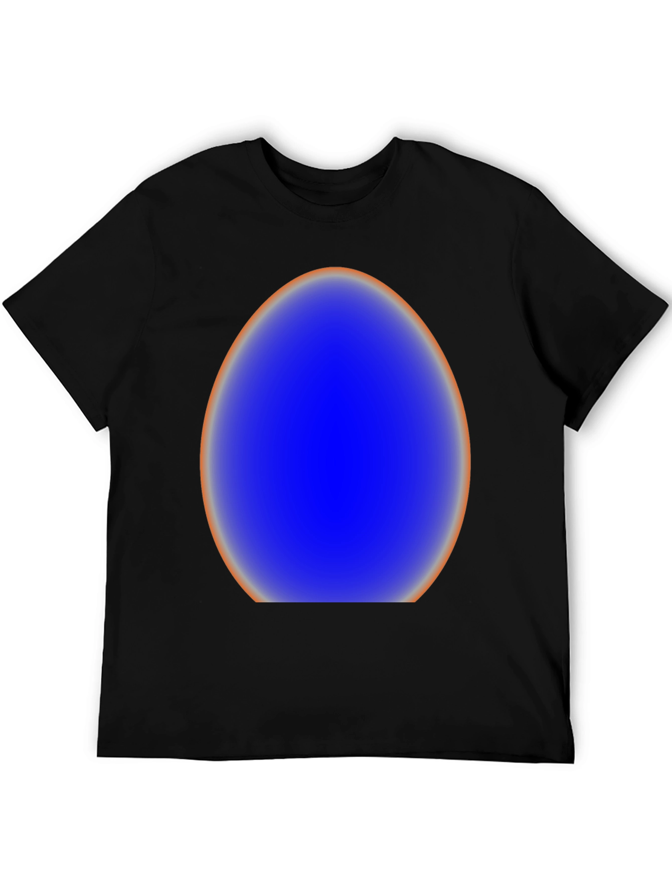 Abstract Blue Egg Graphic Tee - Modern Style