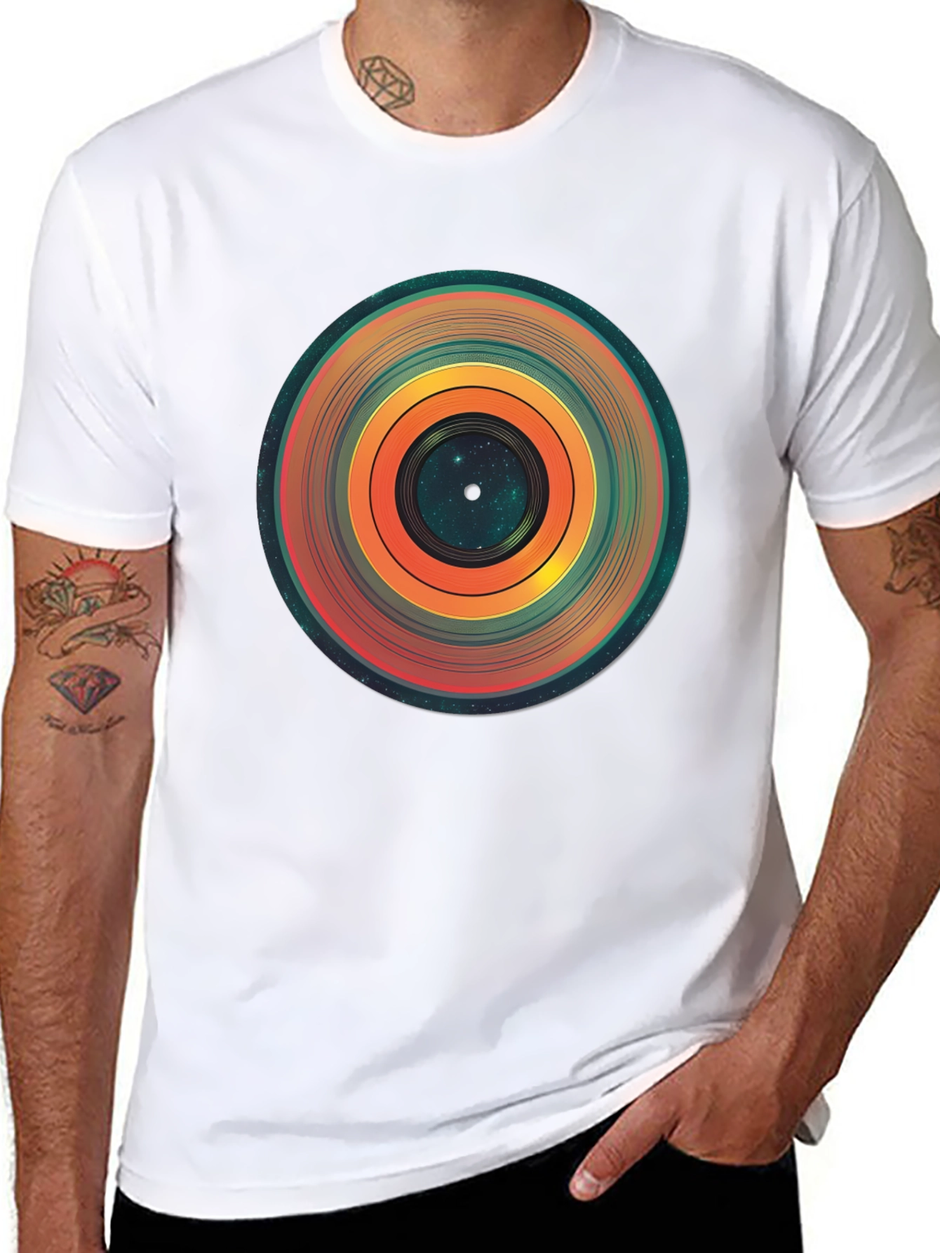 Cosmic Vinyl Record Graphic Tee