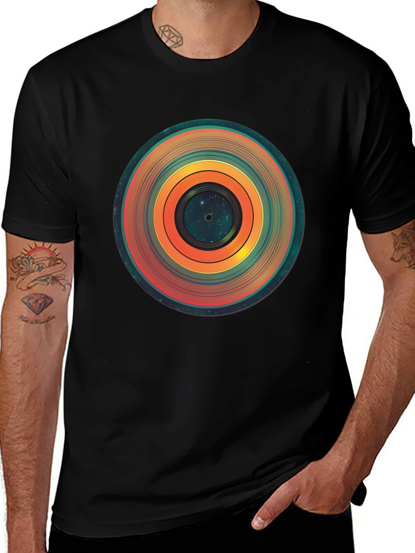 Cosmic Vinyl Record Graphic Tee
