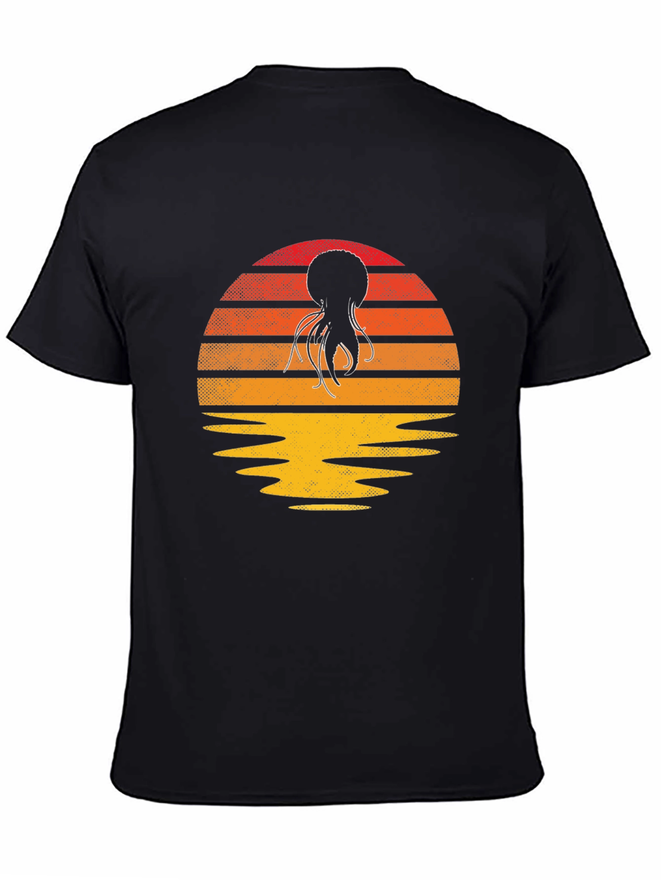 Sunset Octopus Graphic T-Shirt