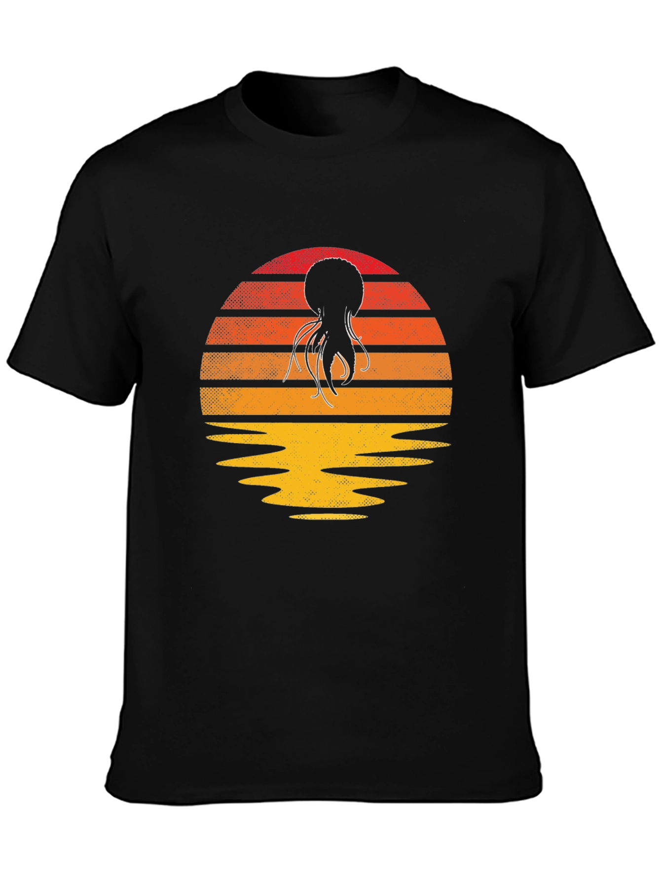 Sunset Octopus Graphic T-Shirt