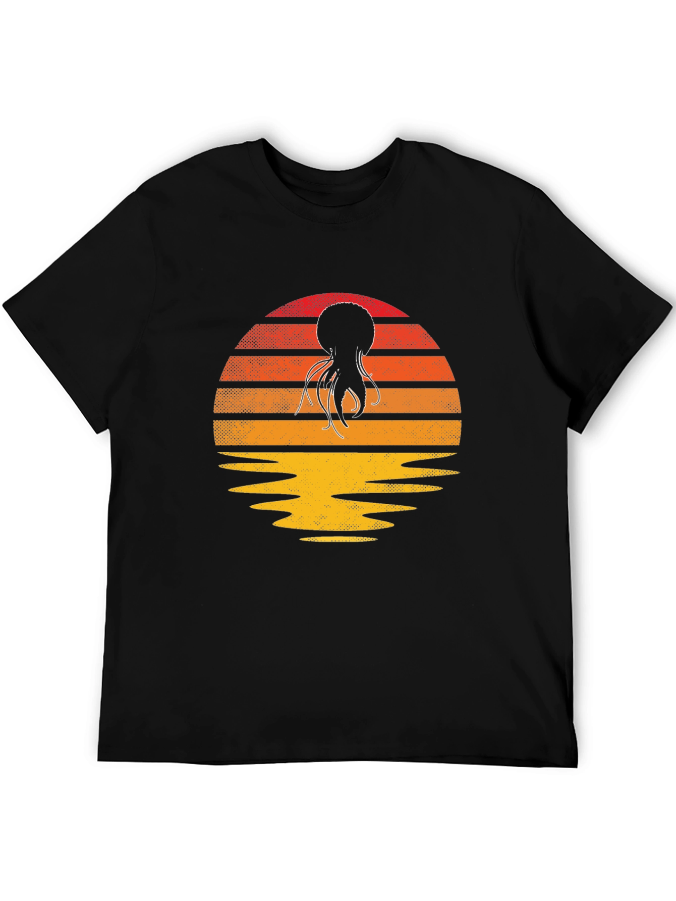 Sunset Octopus Graphic T-Shirt