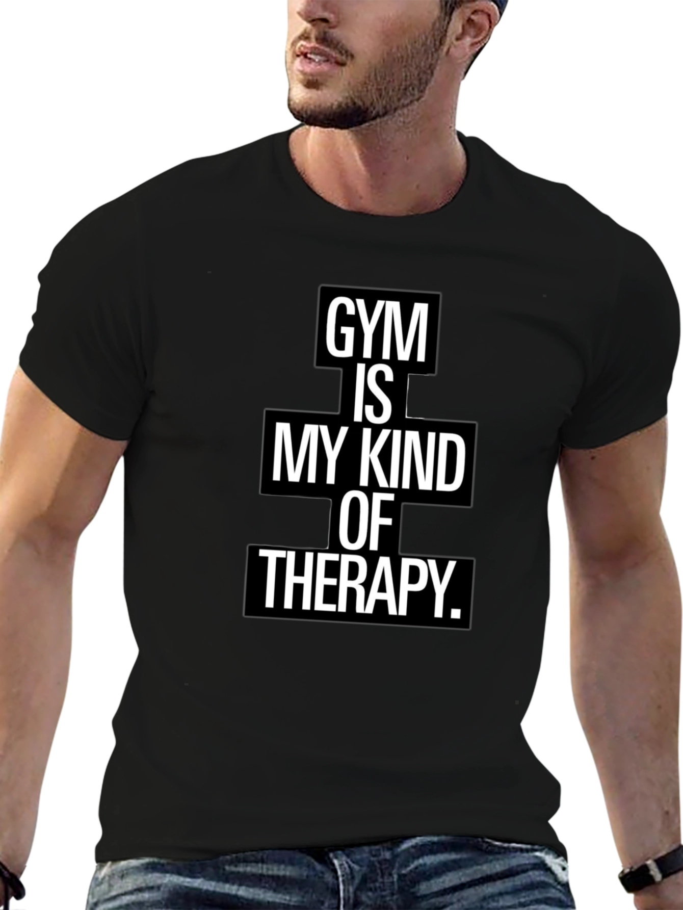 Gym Therapy Black Graphic Tee