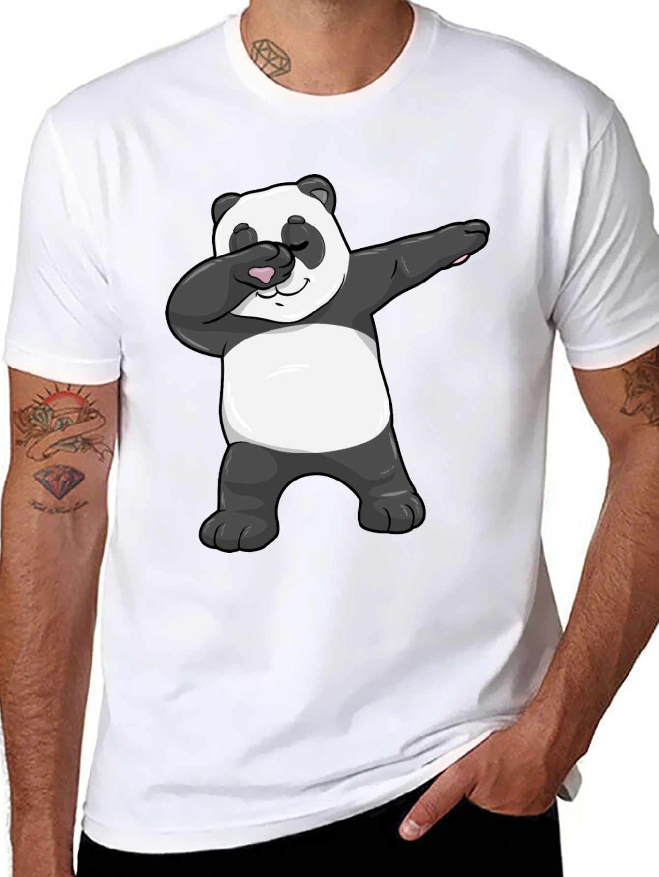 Dabbing Panda Black T-Shirt