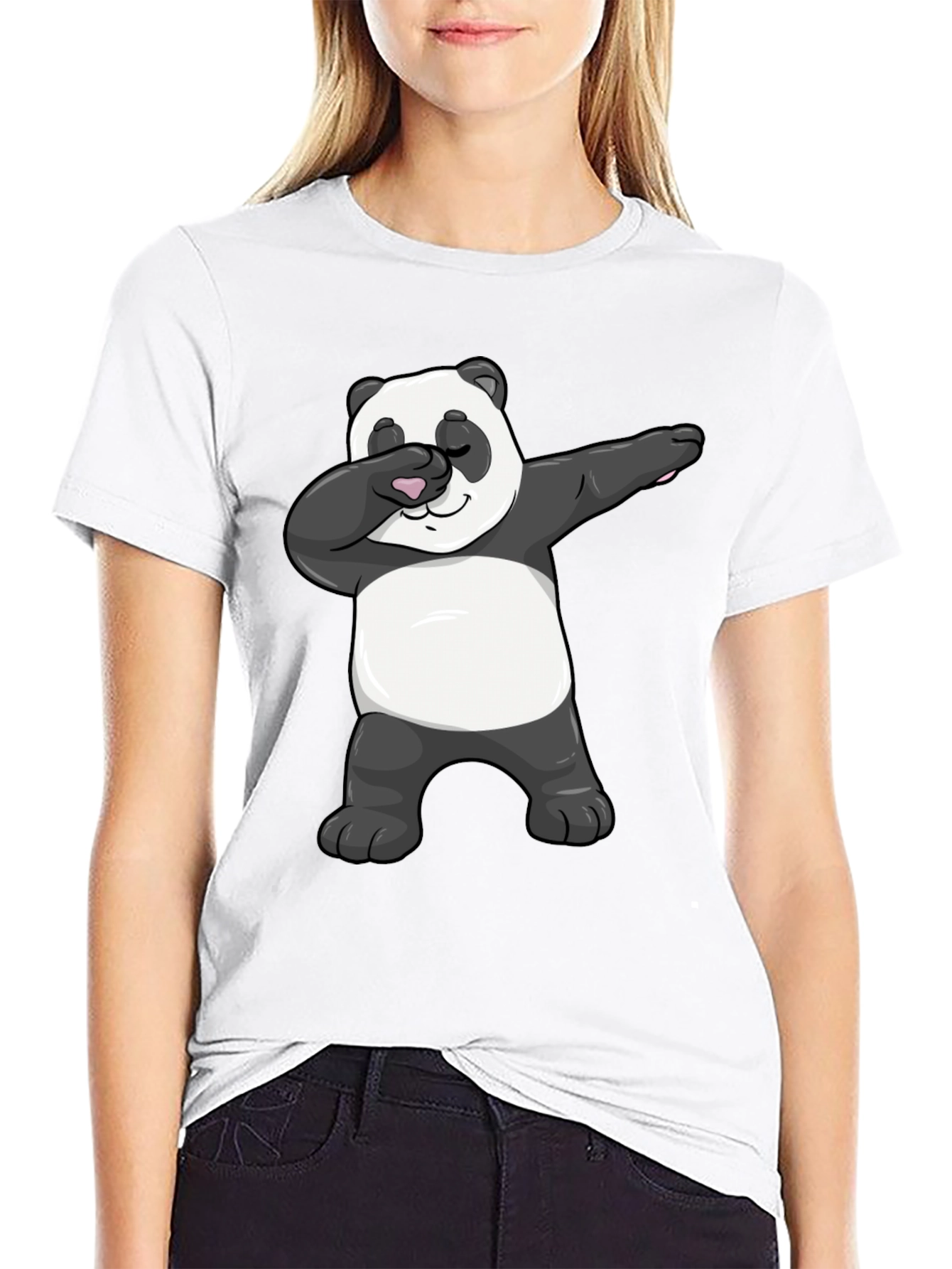 Dabbing Panda Black T-Shirt