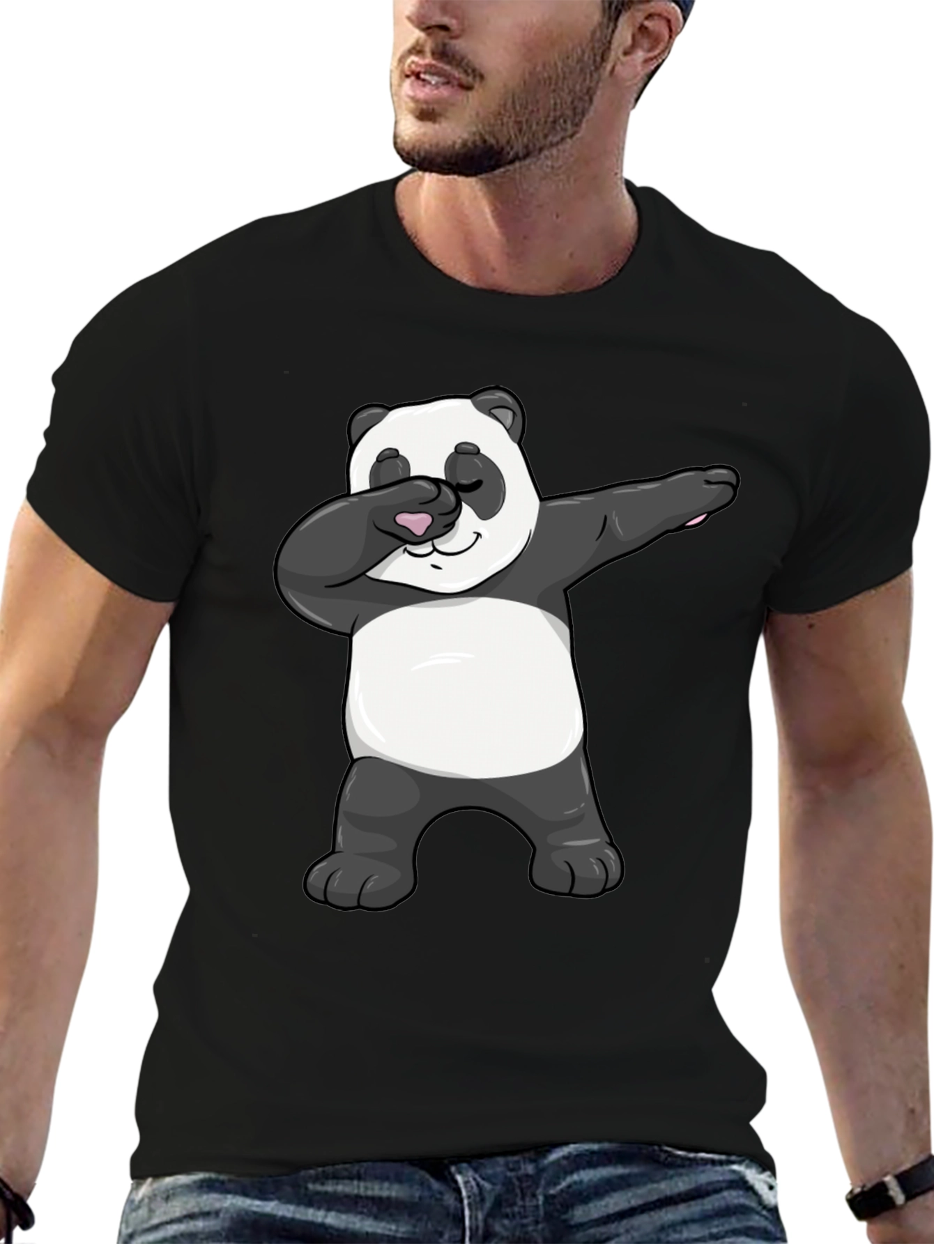 Dabbing Panda Black T-Shirt
