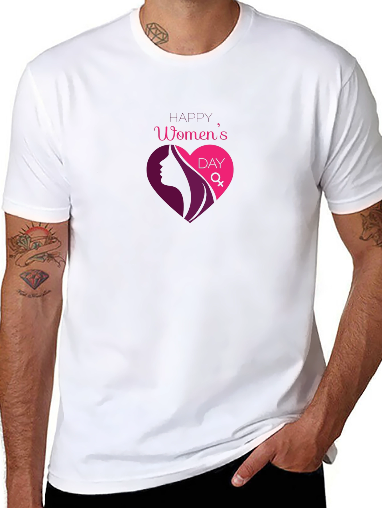 Womens Day Graphic T-Shirt - Black Cotton Tee