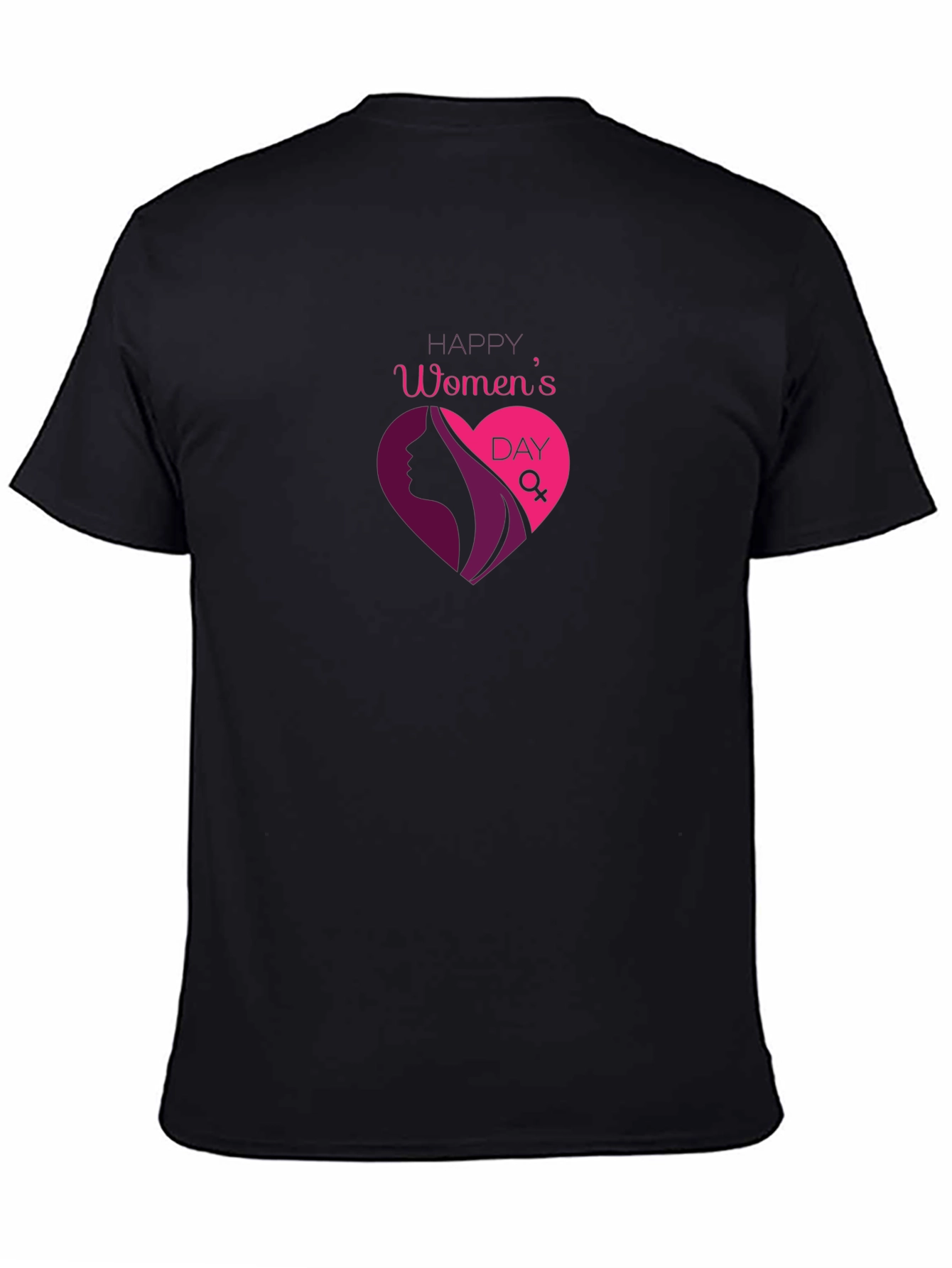 Womens Day Graphic T-Shirt - Black Cotton Tee