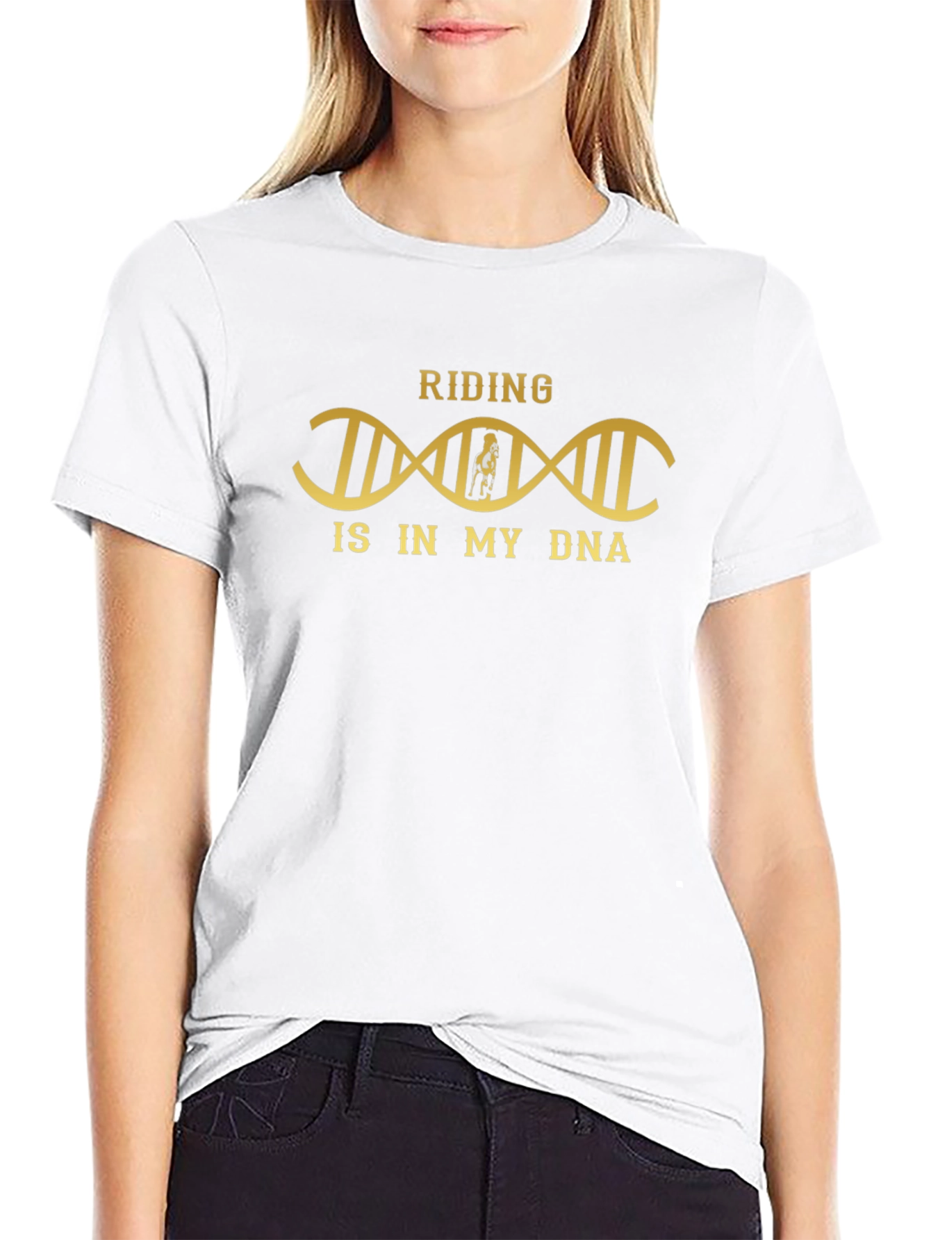Riding is in My DNA Black T-Shirt