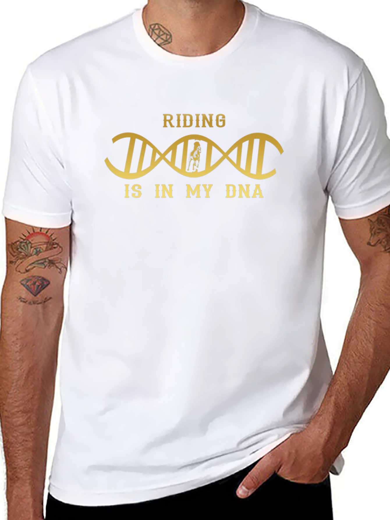 Riding is in My DNA Black T-Shirt