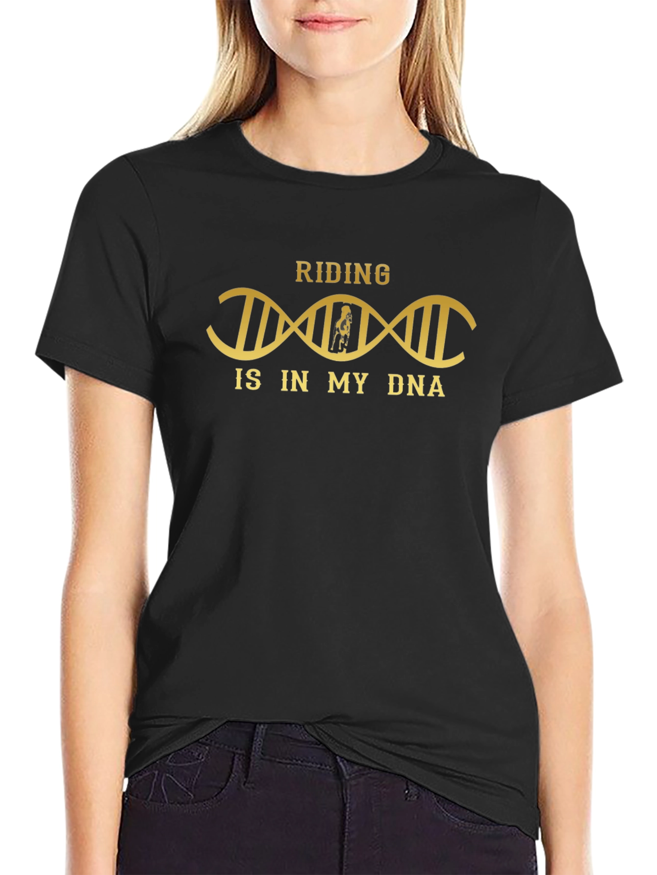 Riding is in My DNA Black T-Shirt